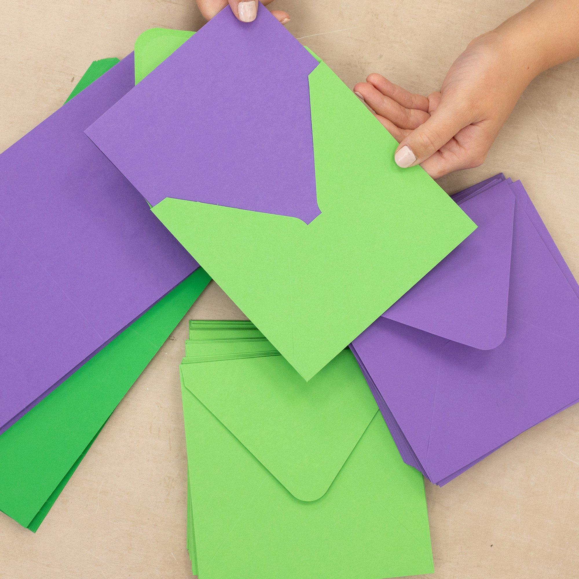 Multi - Crafters Companion - 6 x 6 Purple & Green Card & Envelopes 100pc - 2