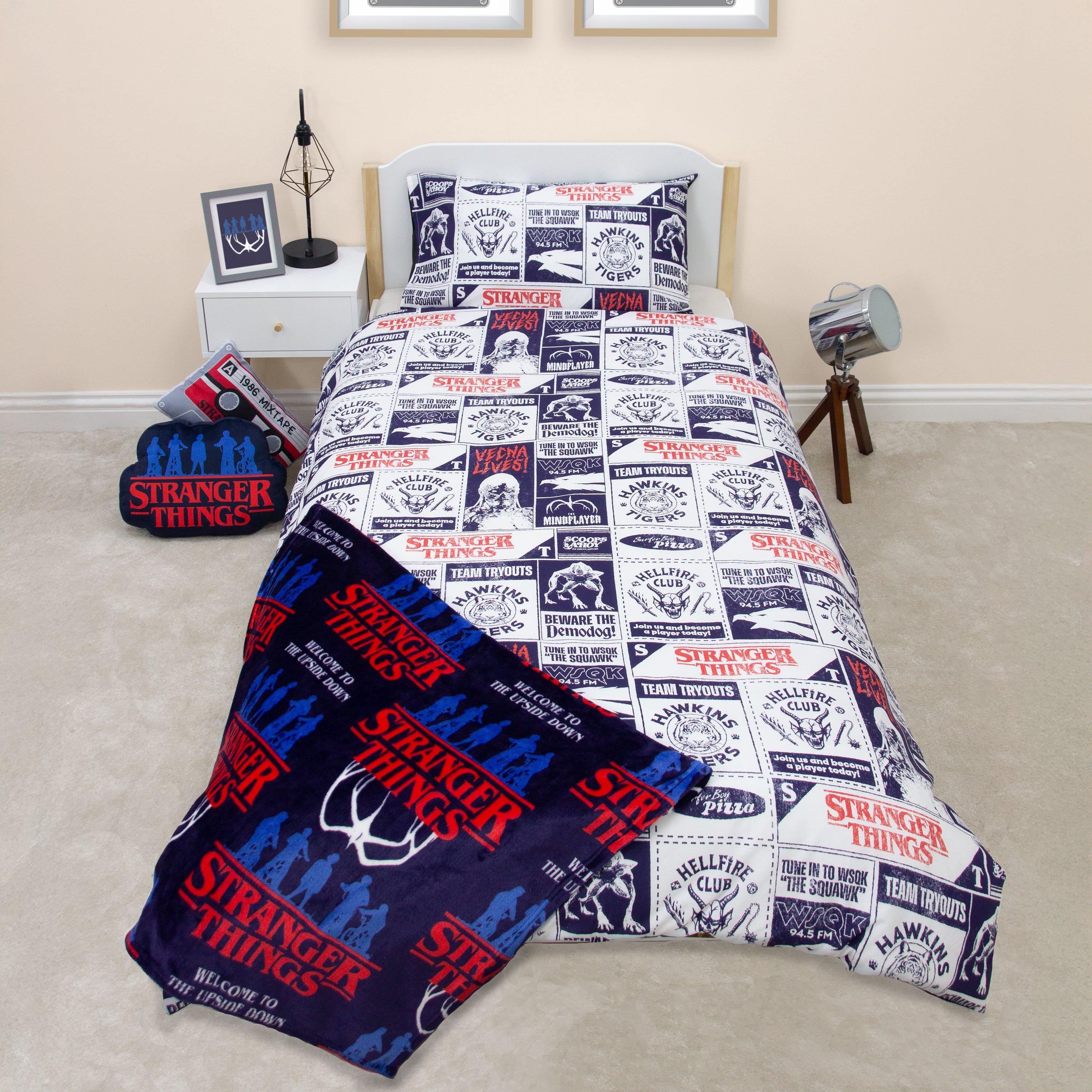 Multi - Stranger Things - Stranger Things Flames Single Panel Duvet - 2