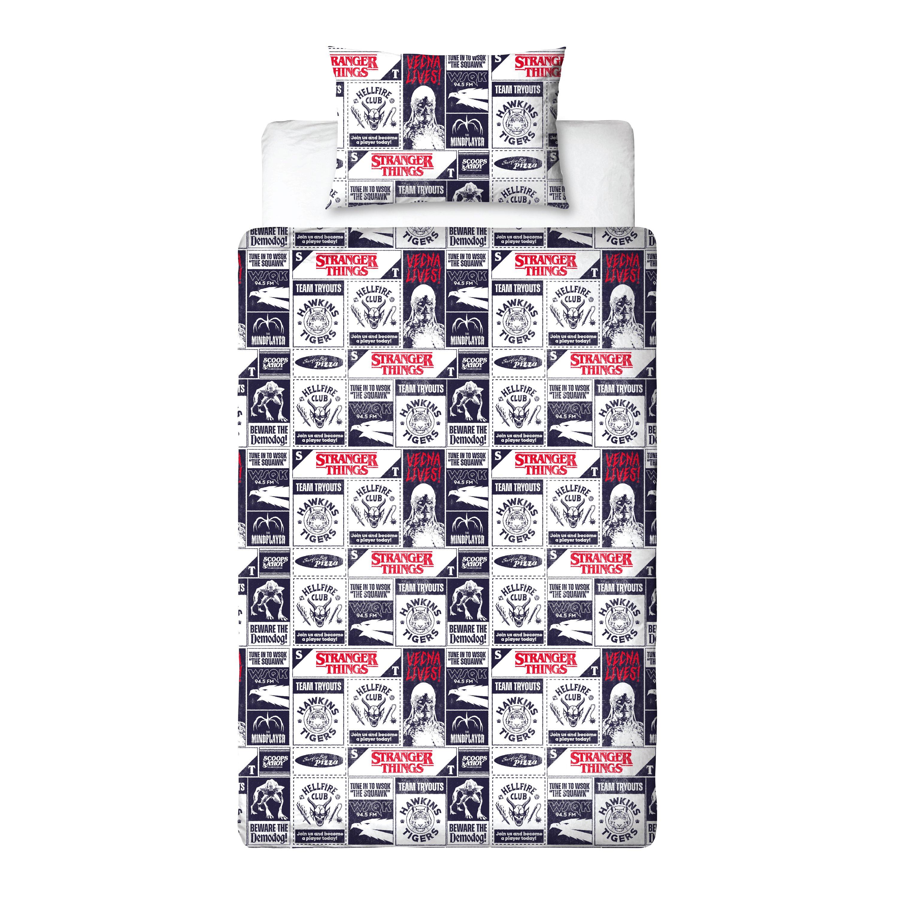 Multi - Stranger Things - Stranger Things Flames Single Panel Duvet - 8