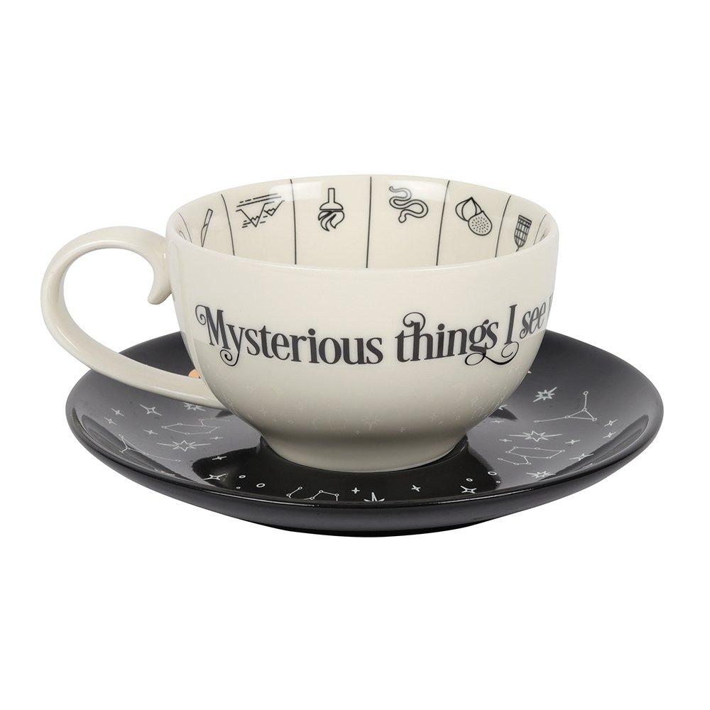 White & Cream - Something Different - Fortune Telling Ceramic Teacup - 2