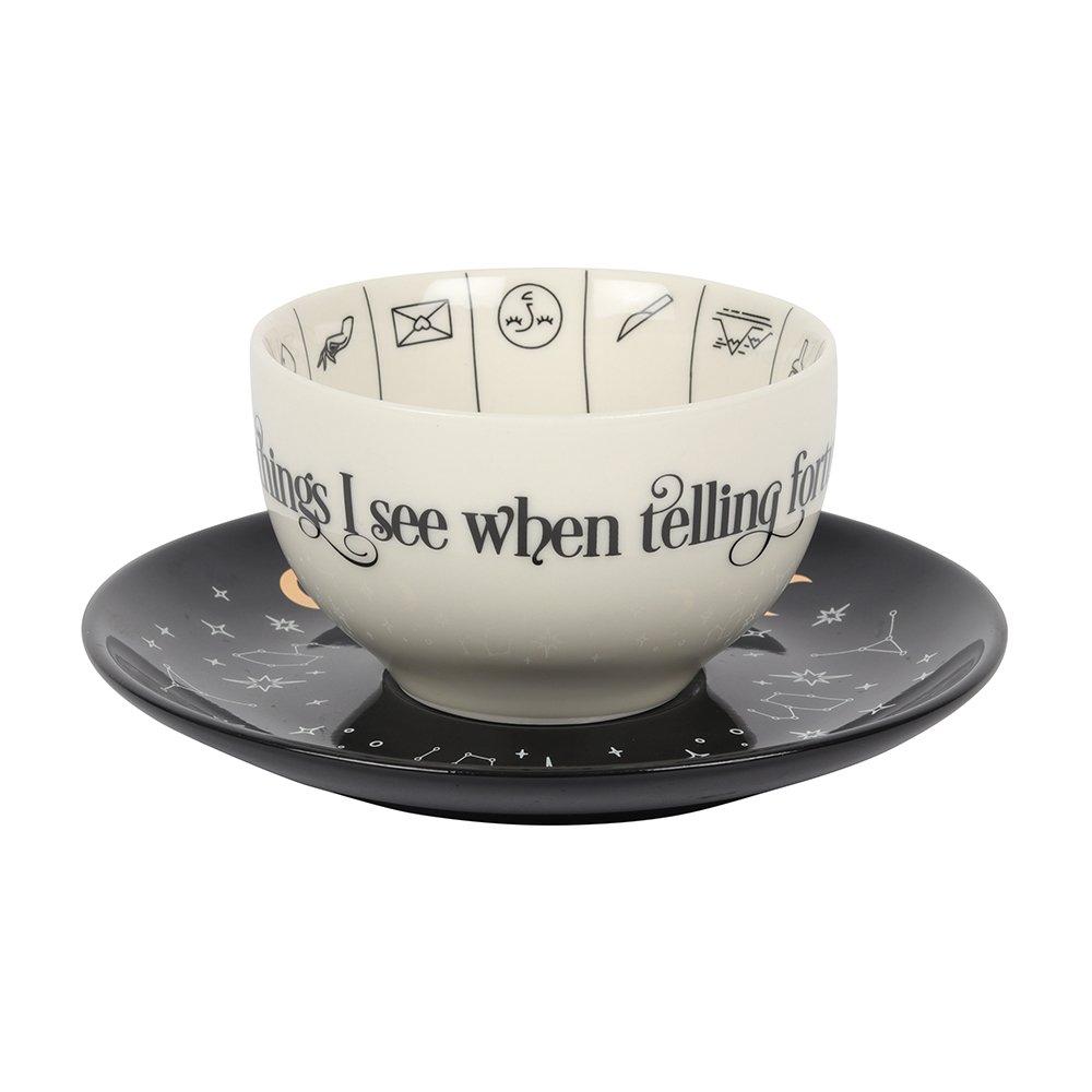 White & Cream - Something Different - Fortune Telling Ceramic Teacup - 3