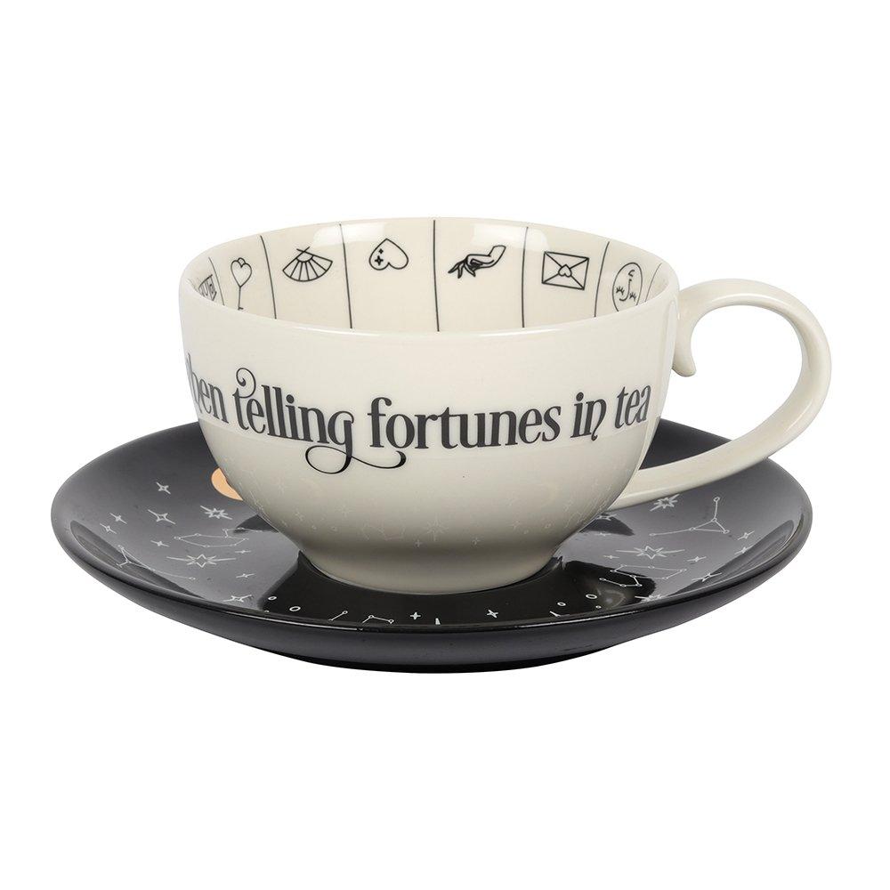White & Cream - Something Different - Fortune Telling Ceramic Teacup - 4