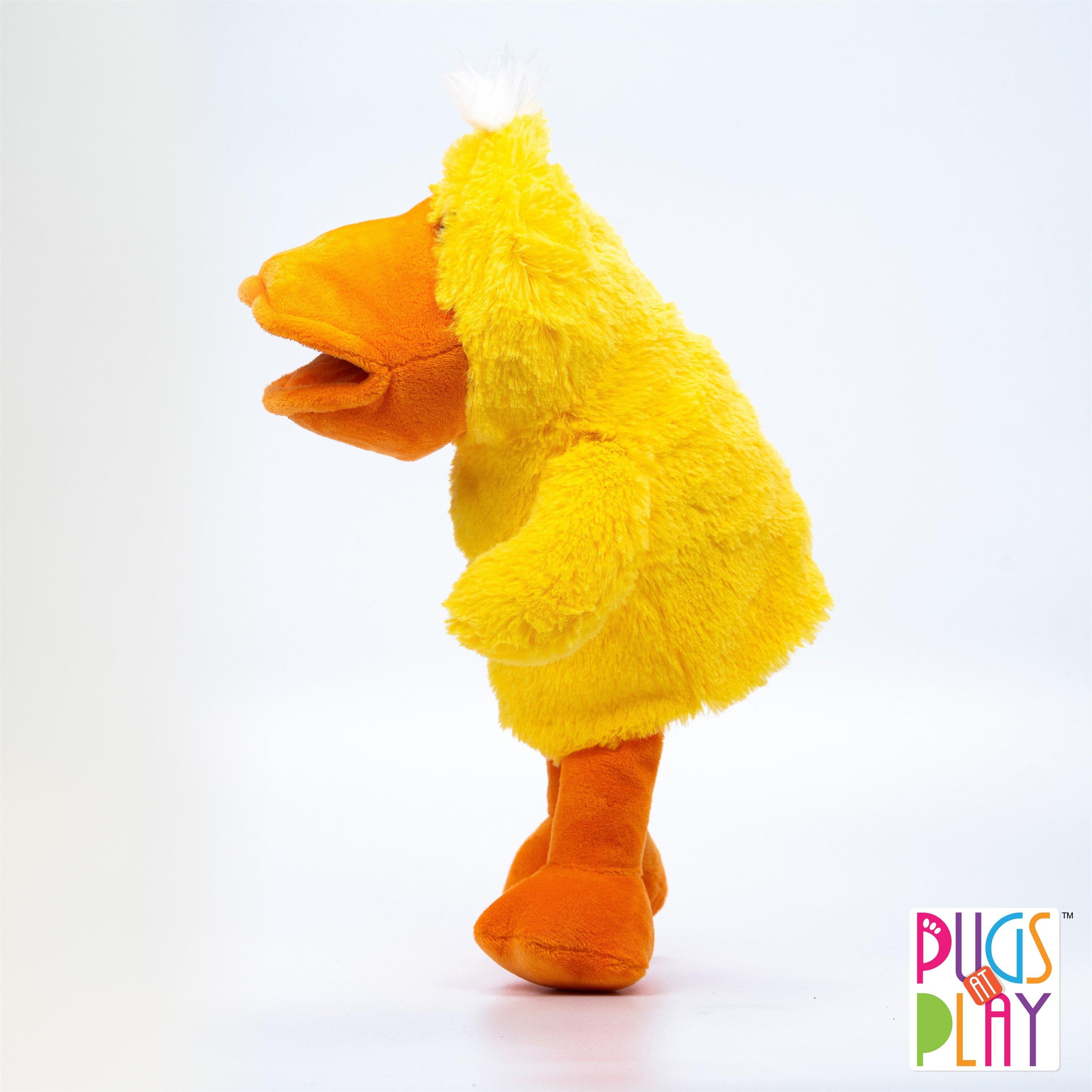 Multi - Pugs at Play - Talking Duck Hand Puppet Toy - 3