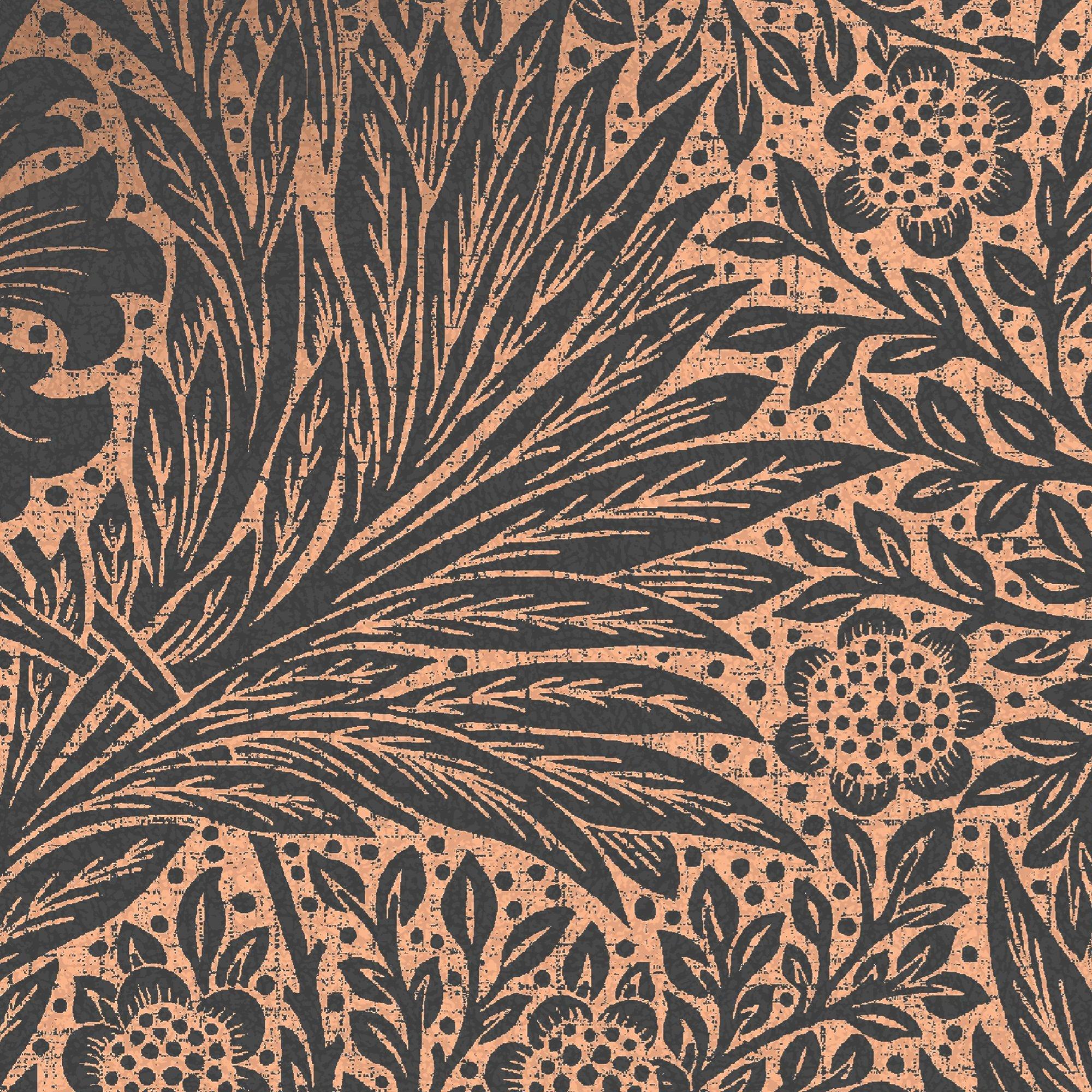 Charcoal - William Morris at Home - Marigold Fibrous Charcoal Wallpaper - 4