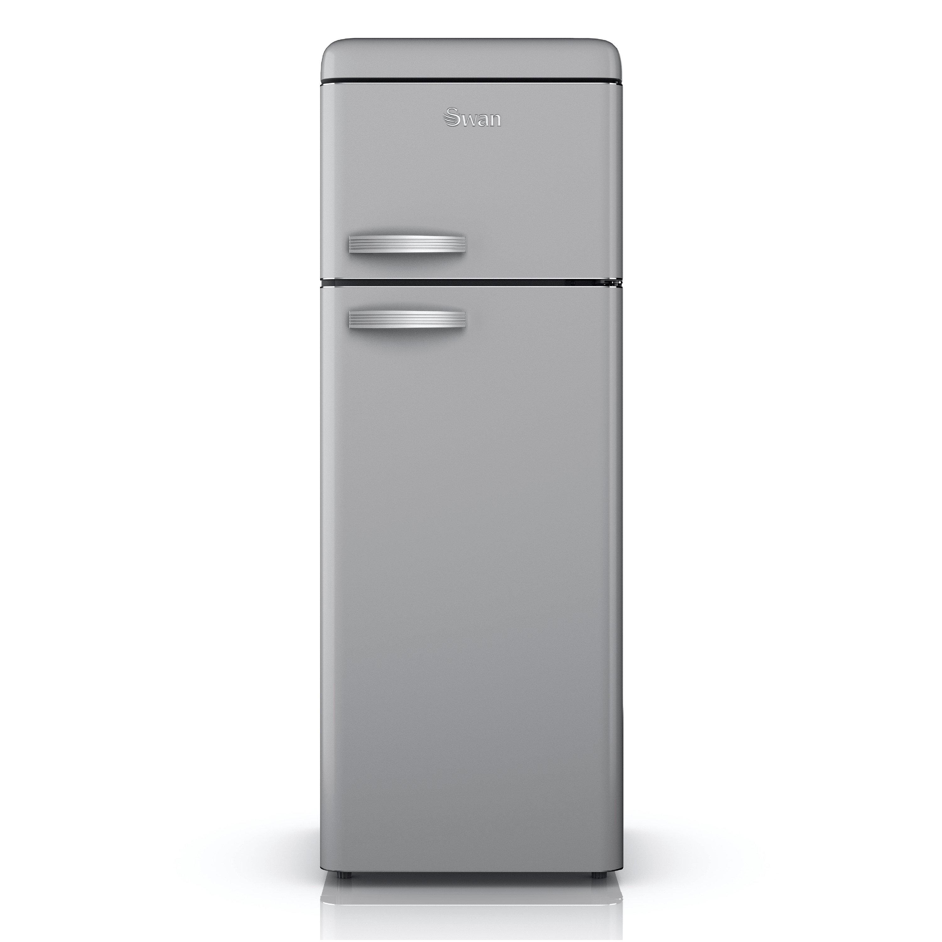 Swan Top Mounted Fridge Freezer Grey