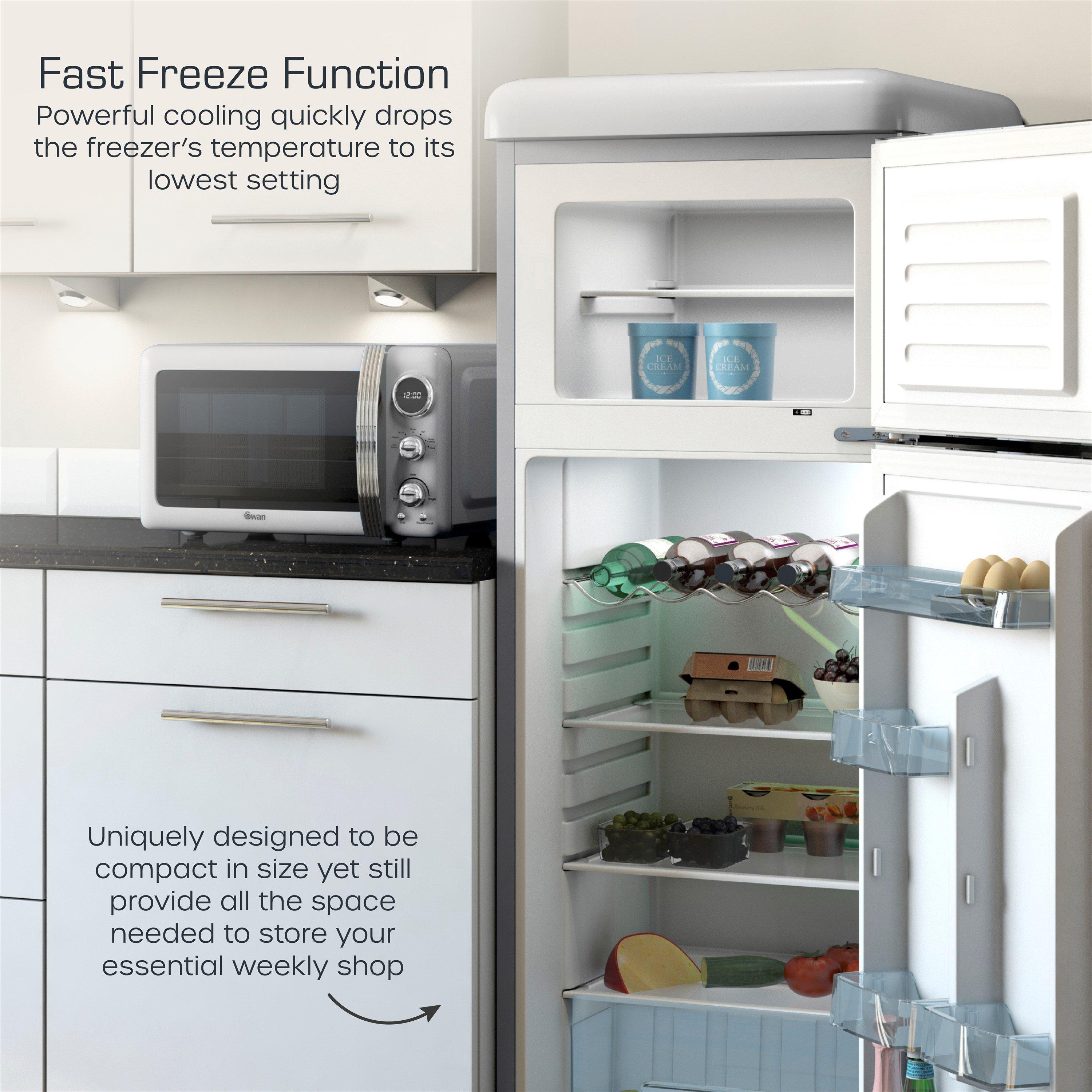 Grey - Swan - Top Mounted Fridge Freezer Grey - 4