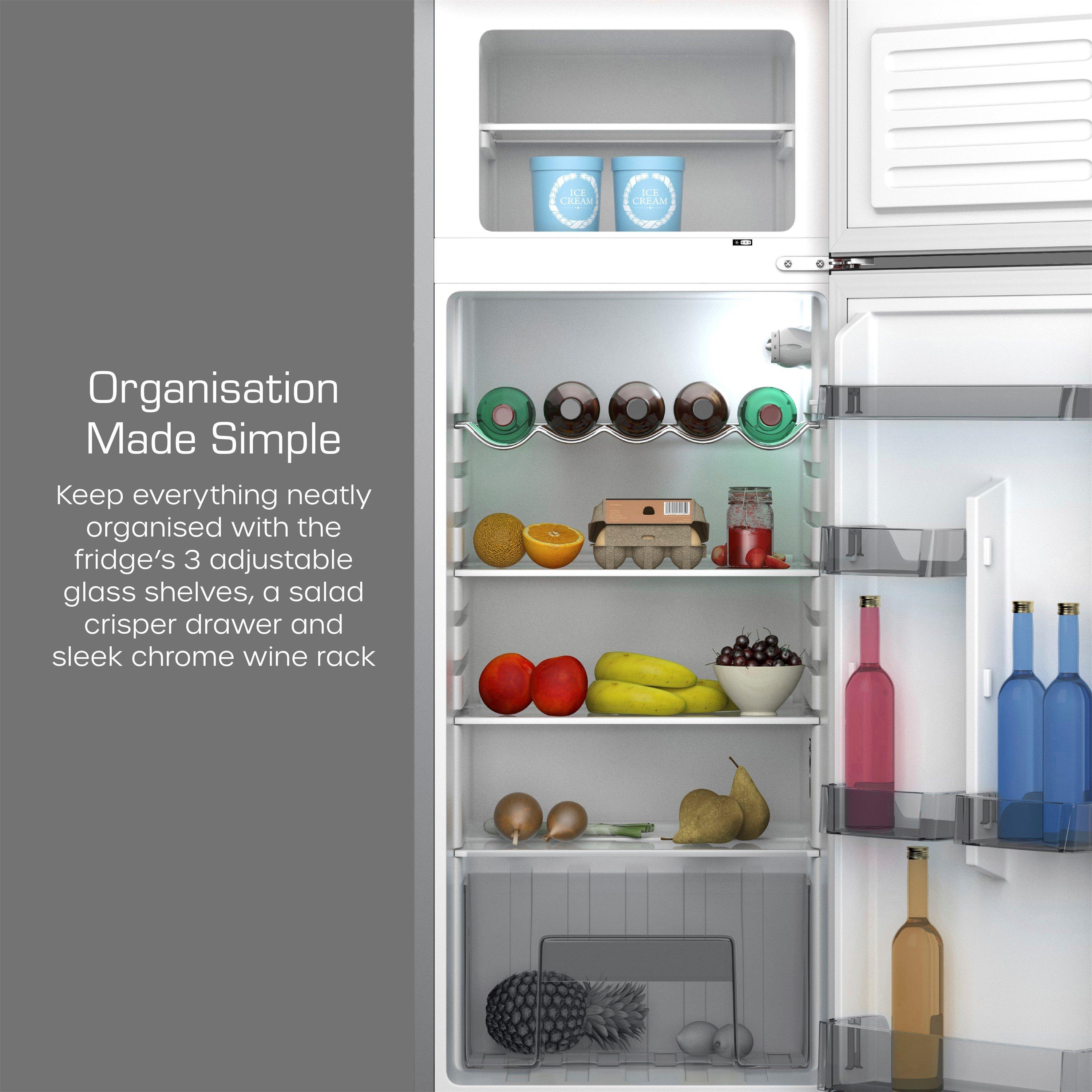 Grey - Swan - Top Mounted Fridge Freezer Grey - 5