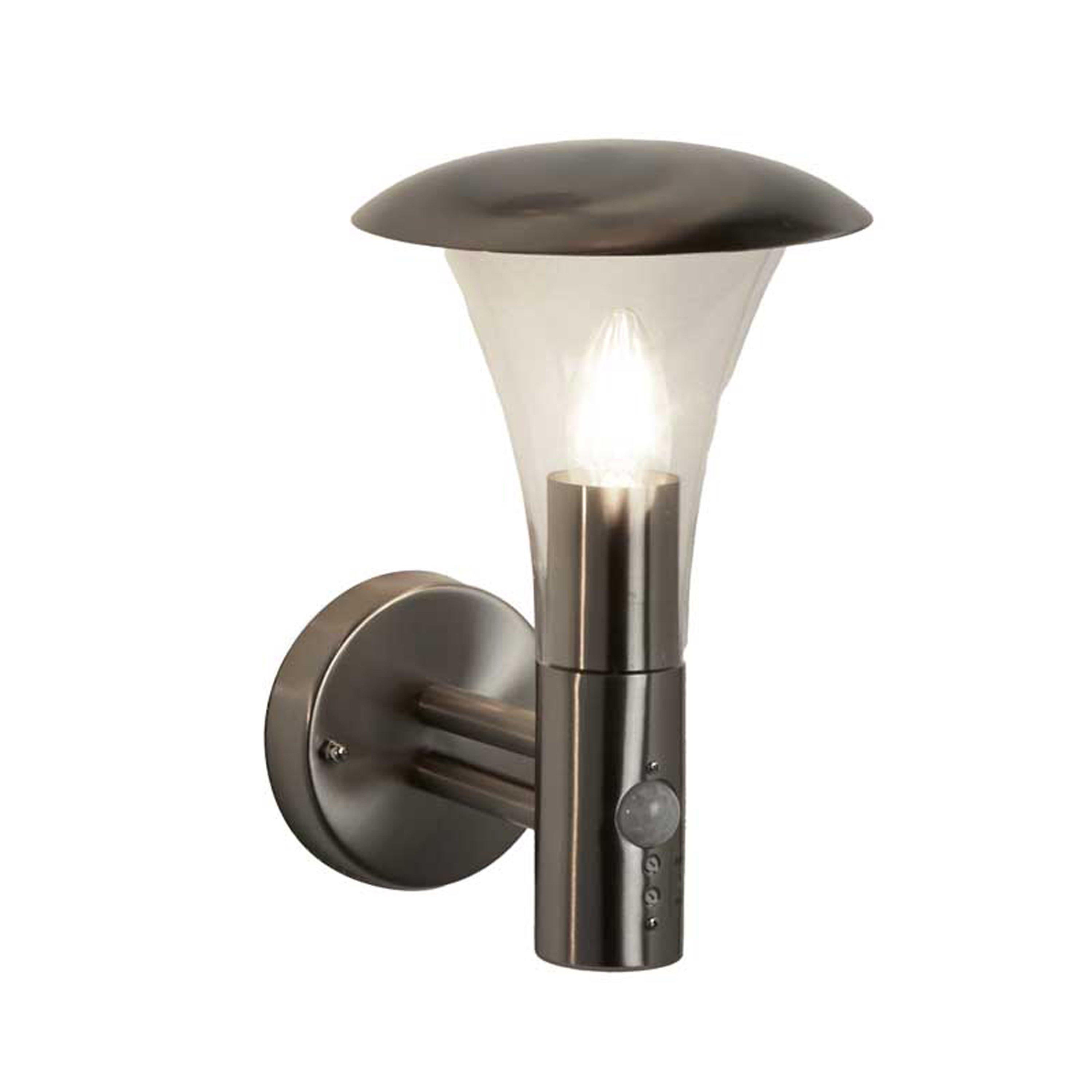 Stainless Steel - Lighting Collection - Pir Candle Outdoor Hardwired Wall Light - 2