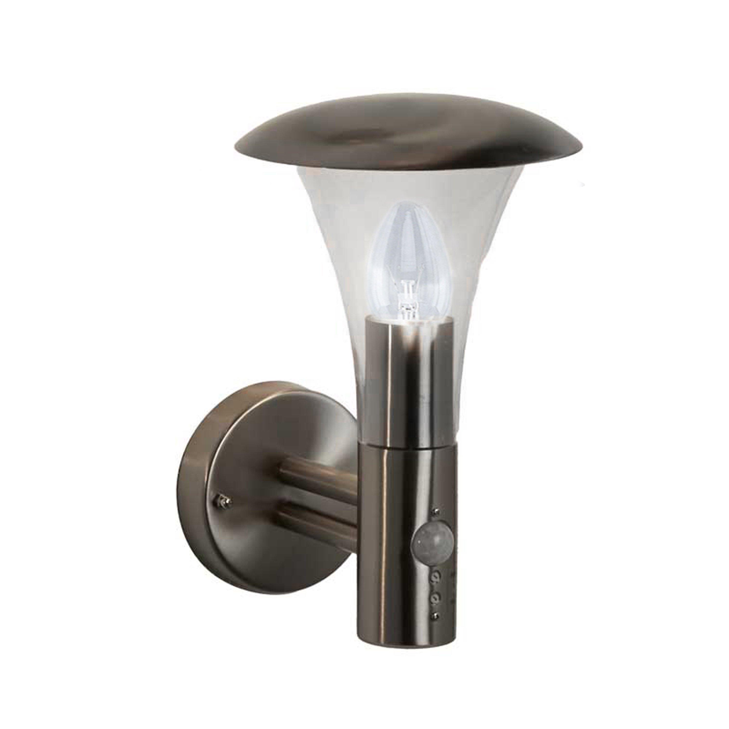Stainless Steel - Lighting Collection - Pir Candle Outdoor Hardwired Wall Light - 3