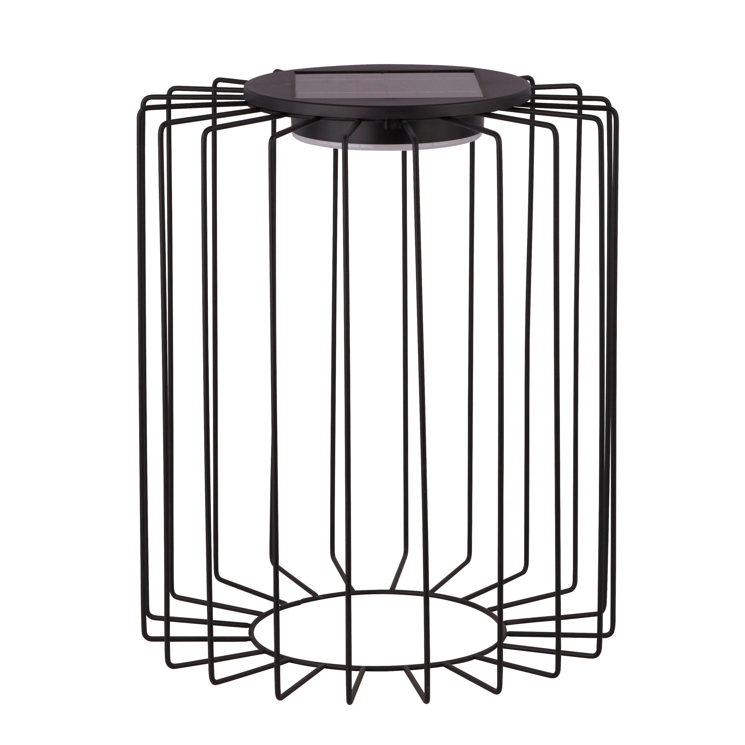 Black White And - Lighting Collection - CABLATA SOLAR POWERED SIDE TABLE LAMP BLACK - 2