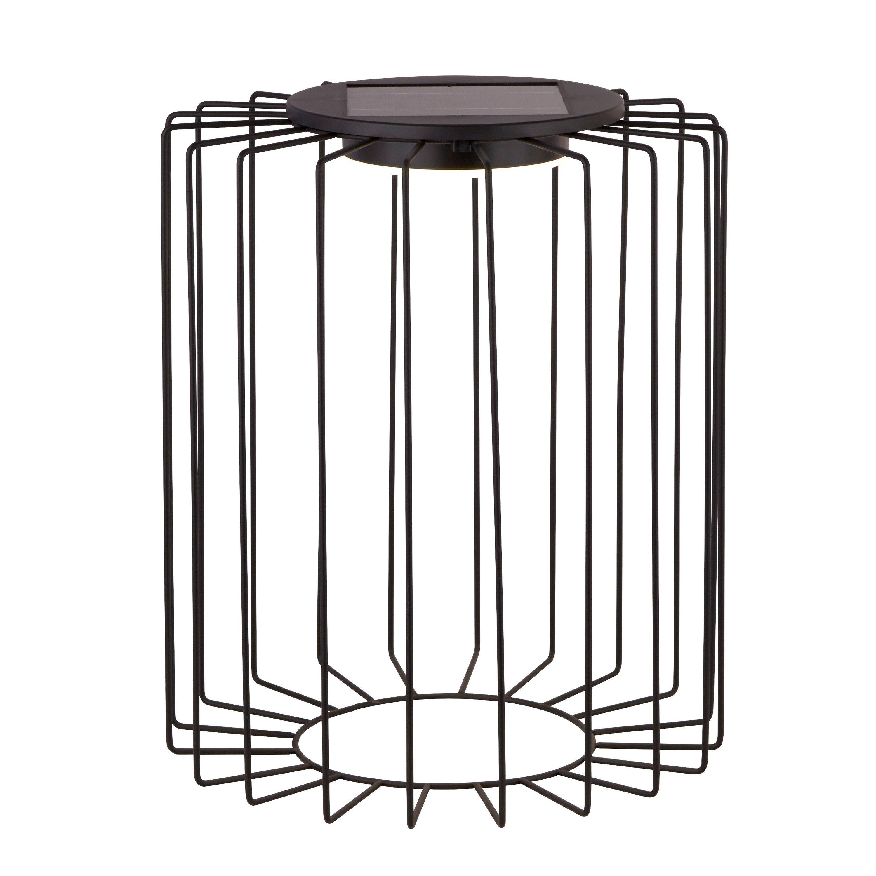 Black White And - Lighting Collection - CABLATA SOLAR POWERED SIDE TABLE LAMP BLACK - 3