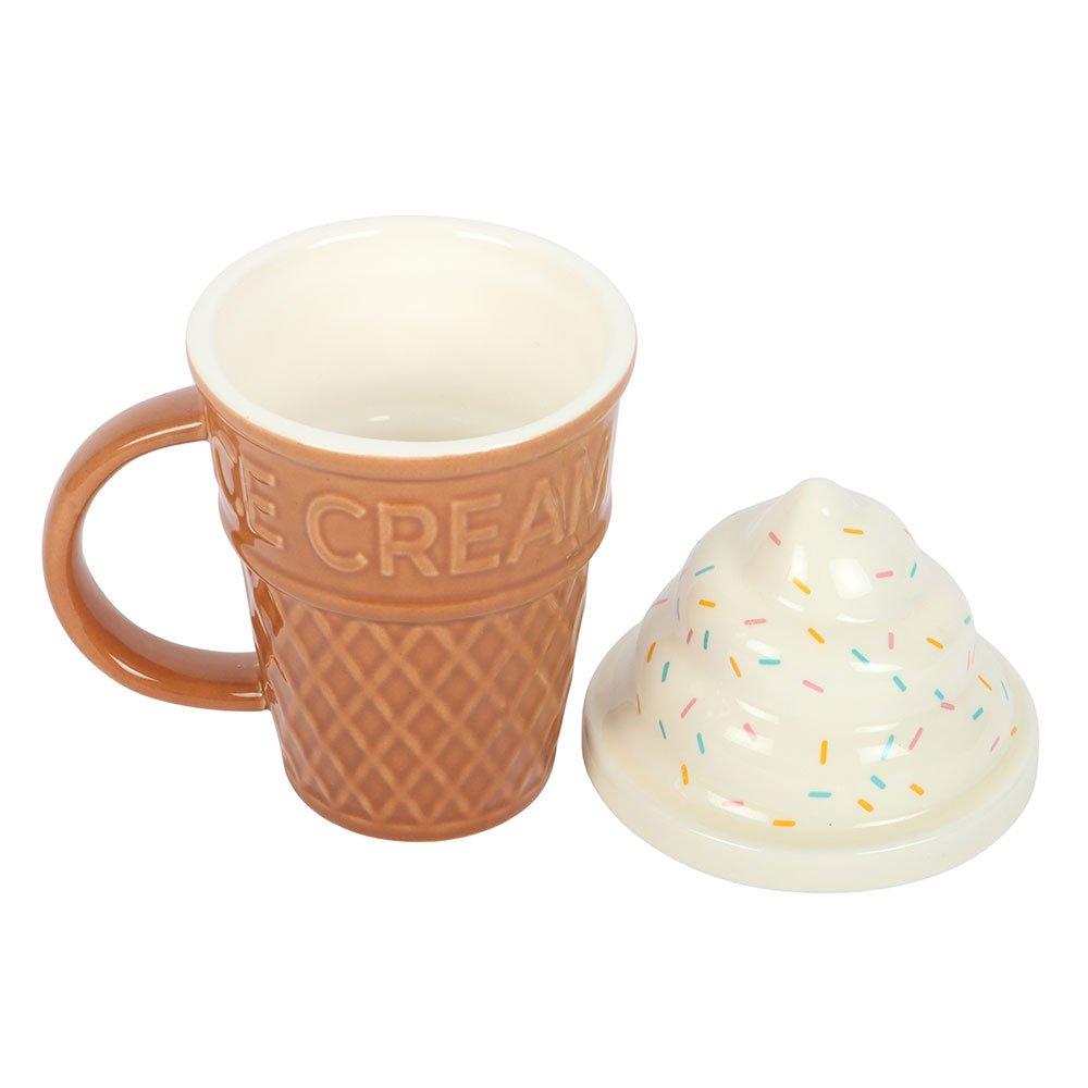 White - Something Different - Ice Cream Cone Lidded Mug - 3