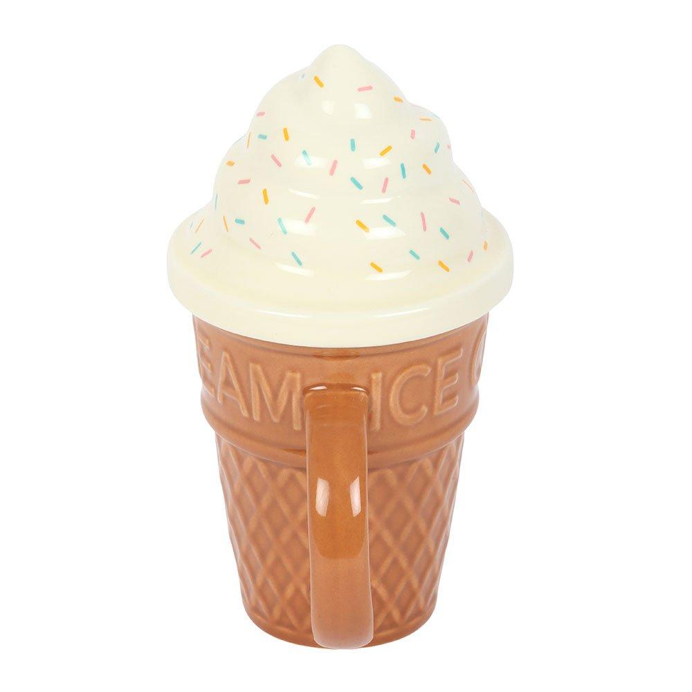 White - Something Different - Ice Cream Cone Lidded Mug - 4
