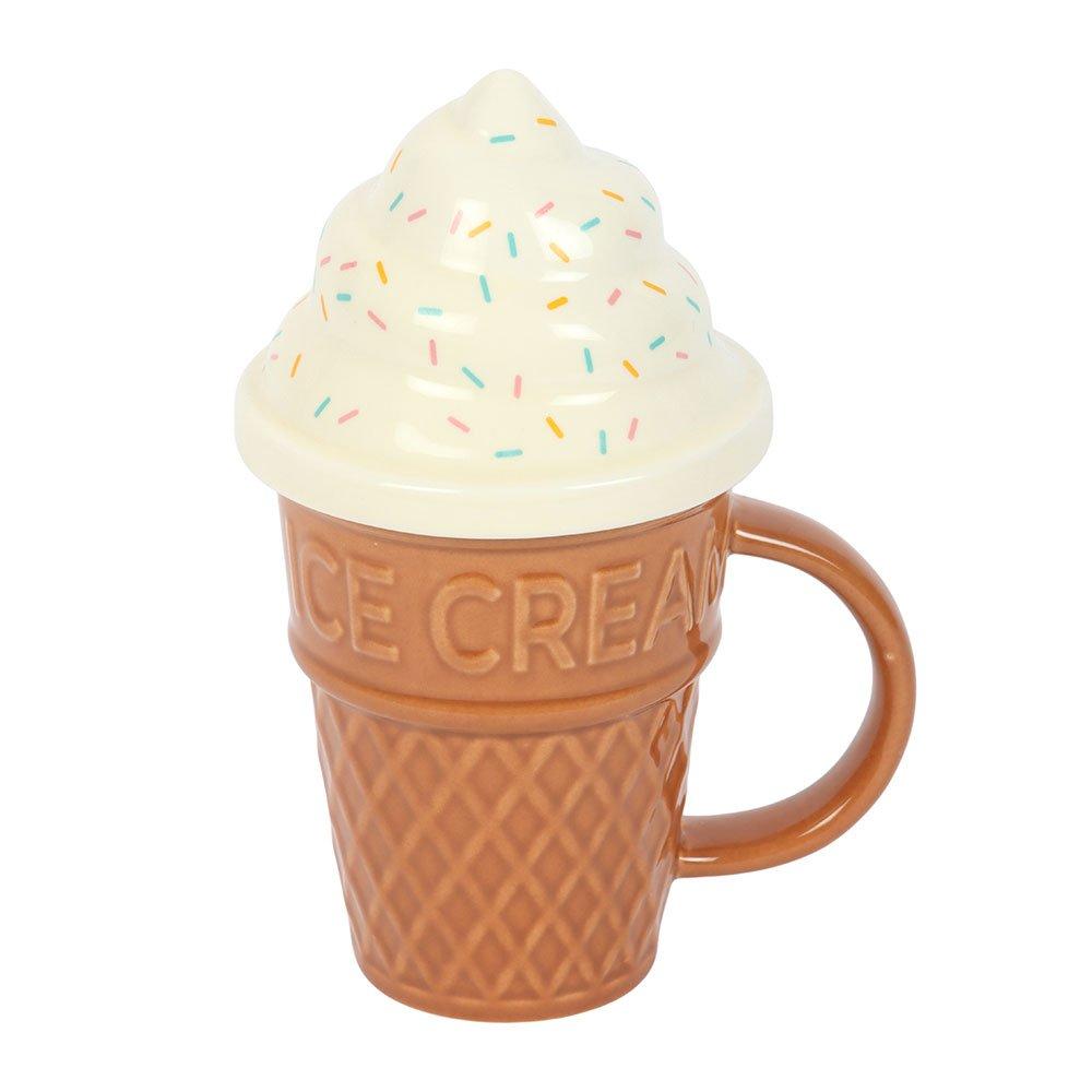 White - Something Different - Ice Cream Cone Lidded Mug - 5