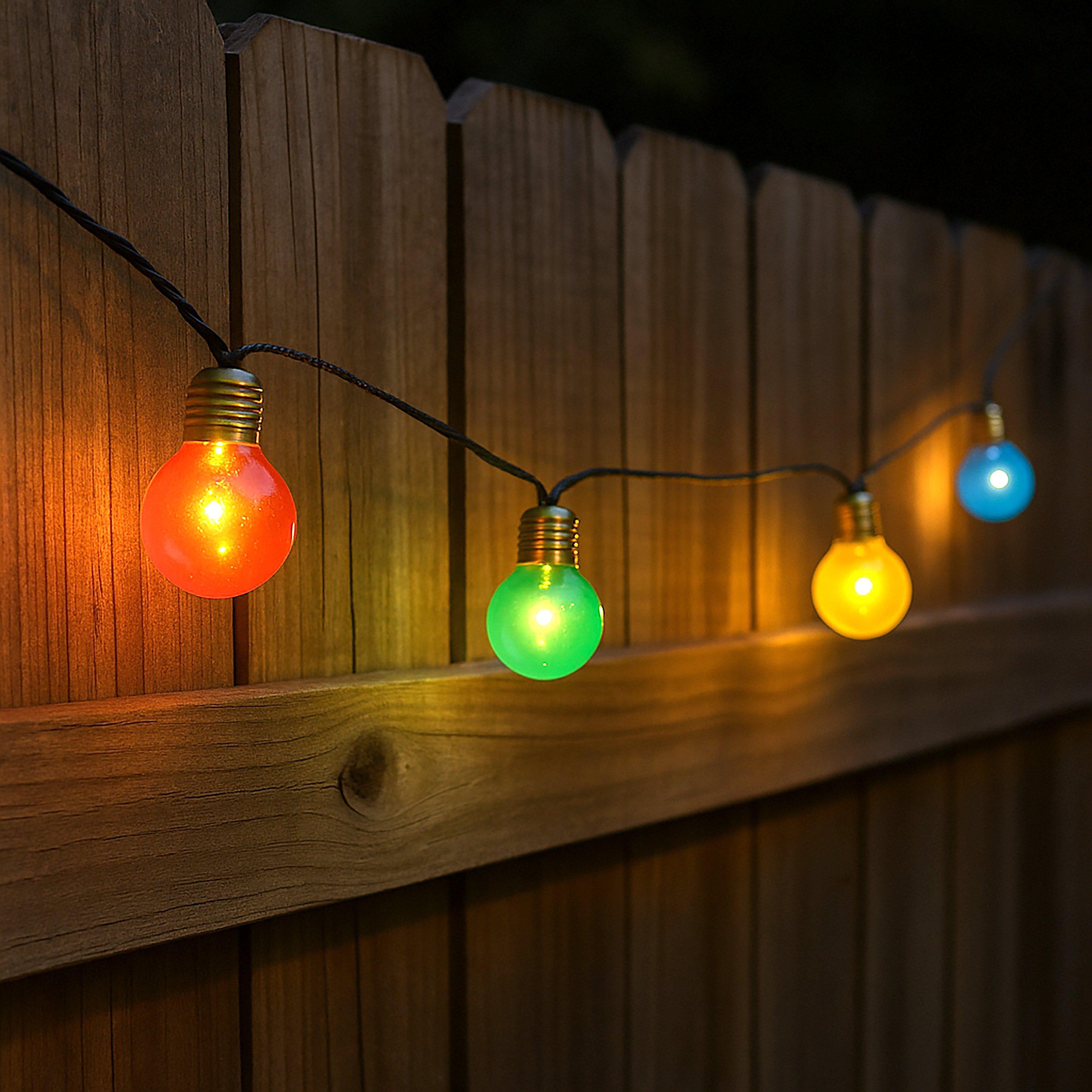 Gold And Multi- - Lighting Collection - MULTICOLOUR SOLAR STRING LIGHTS - 1