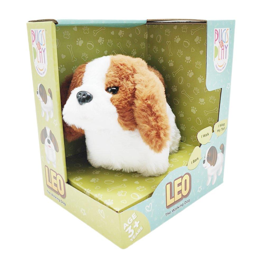 Multi - Pugs at Play - Leo Interactive Walking Dog Plush Toy - 7