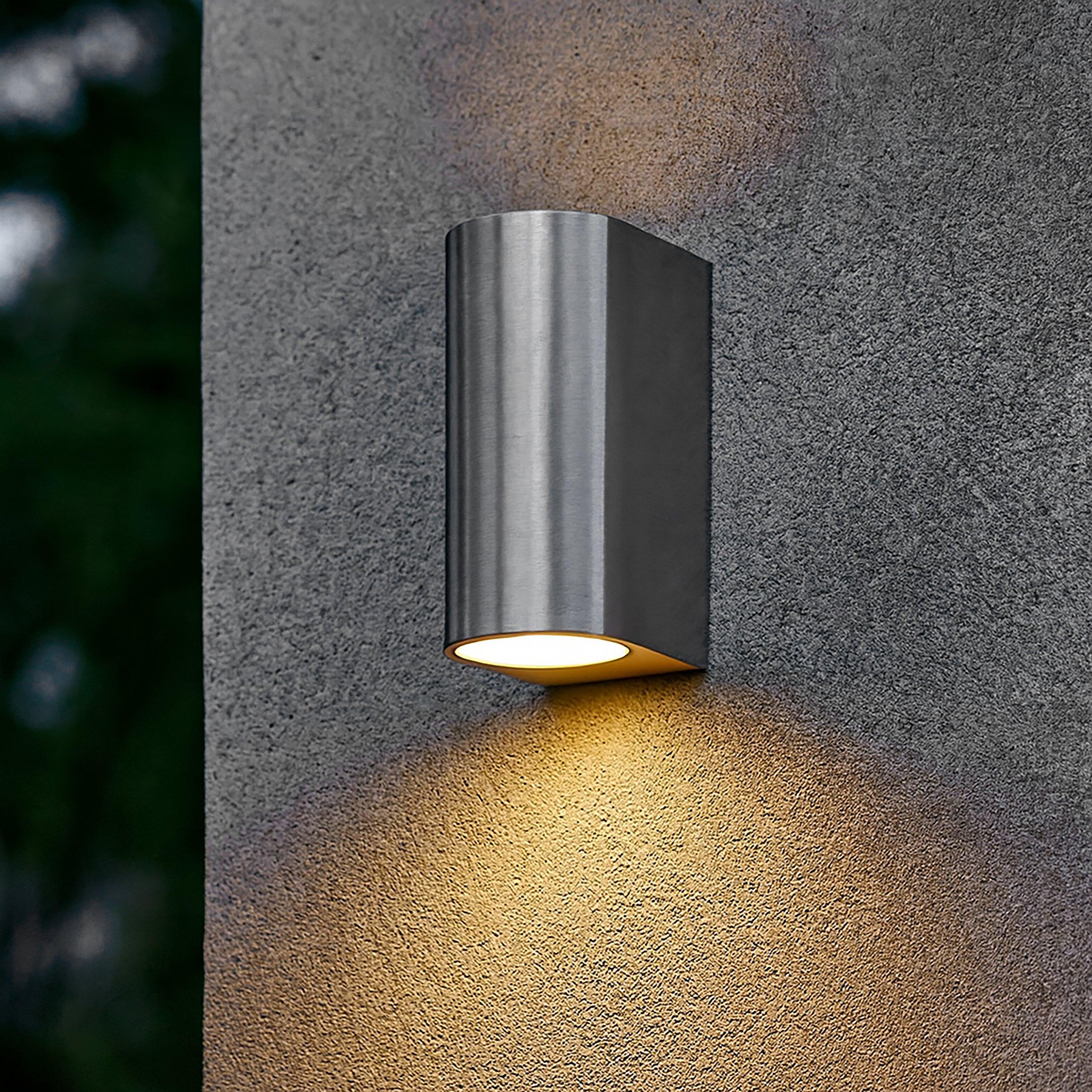 Satin Silver An - Lighting Collection - Silver Up Down Hardwired Wall Light - 1