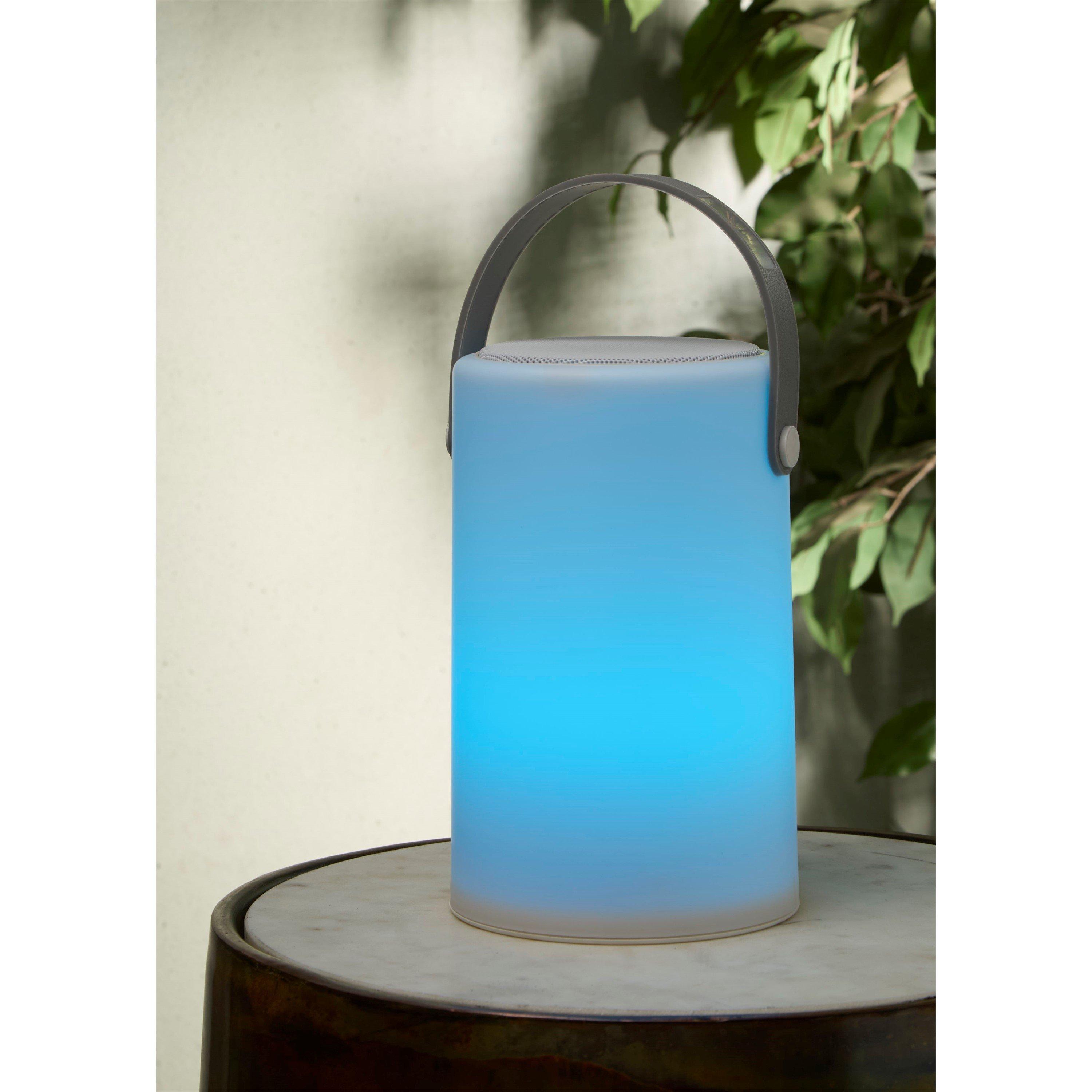 White And Grey - Lighting Collection - RECHARABLE LED TABLE LAMP WITH SPEAKER - 2