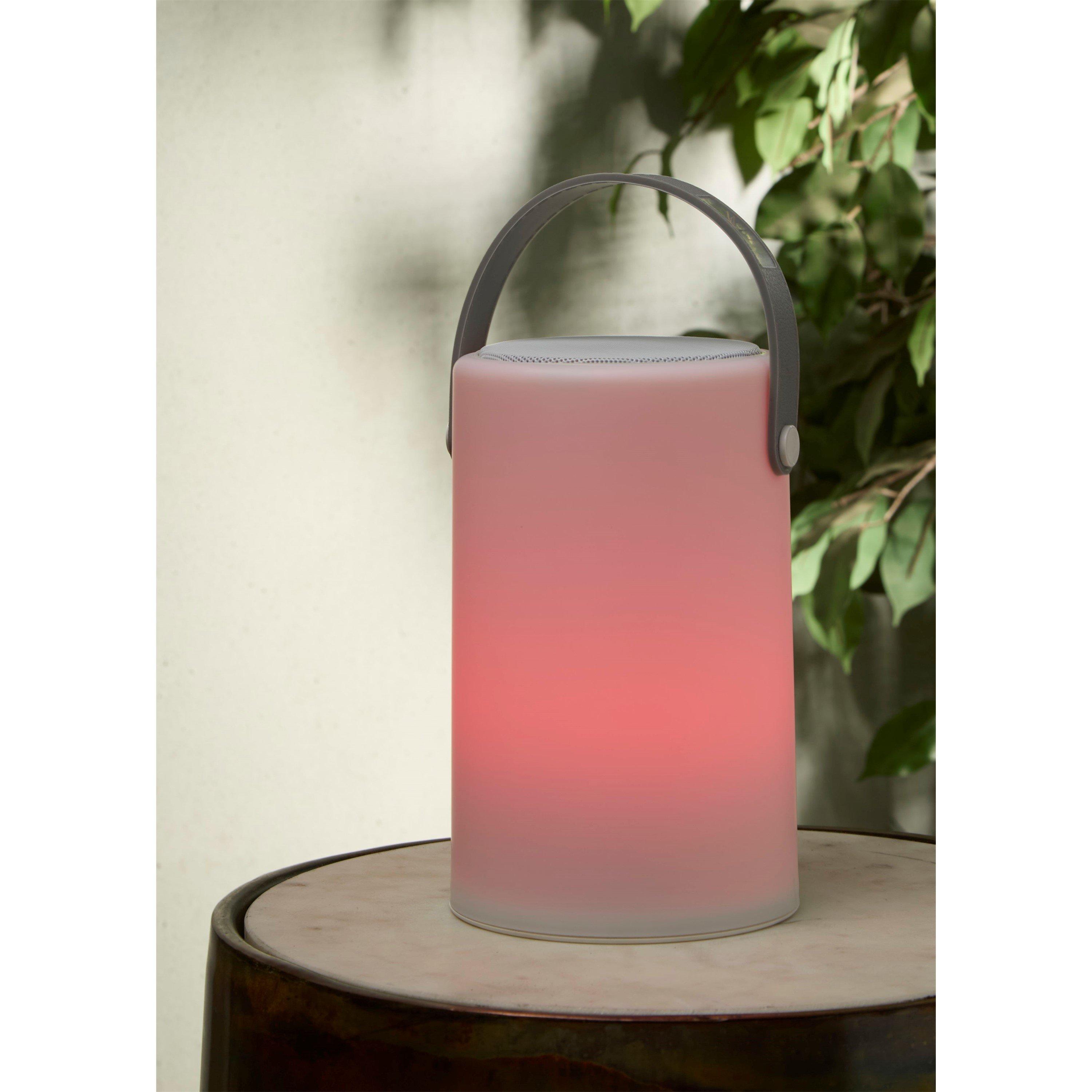 White And Grey - Lighting Collection - RECHARABLE LED TABLE LAMP WITH SPEAKER - 4