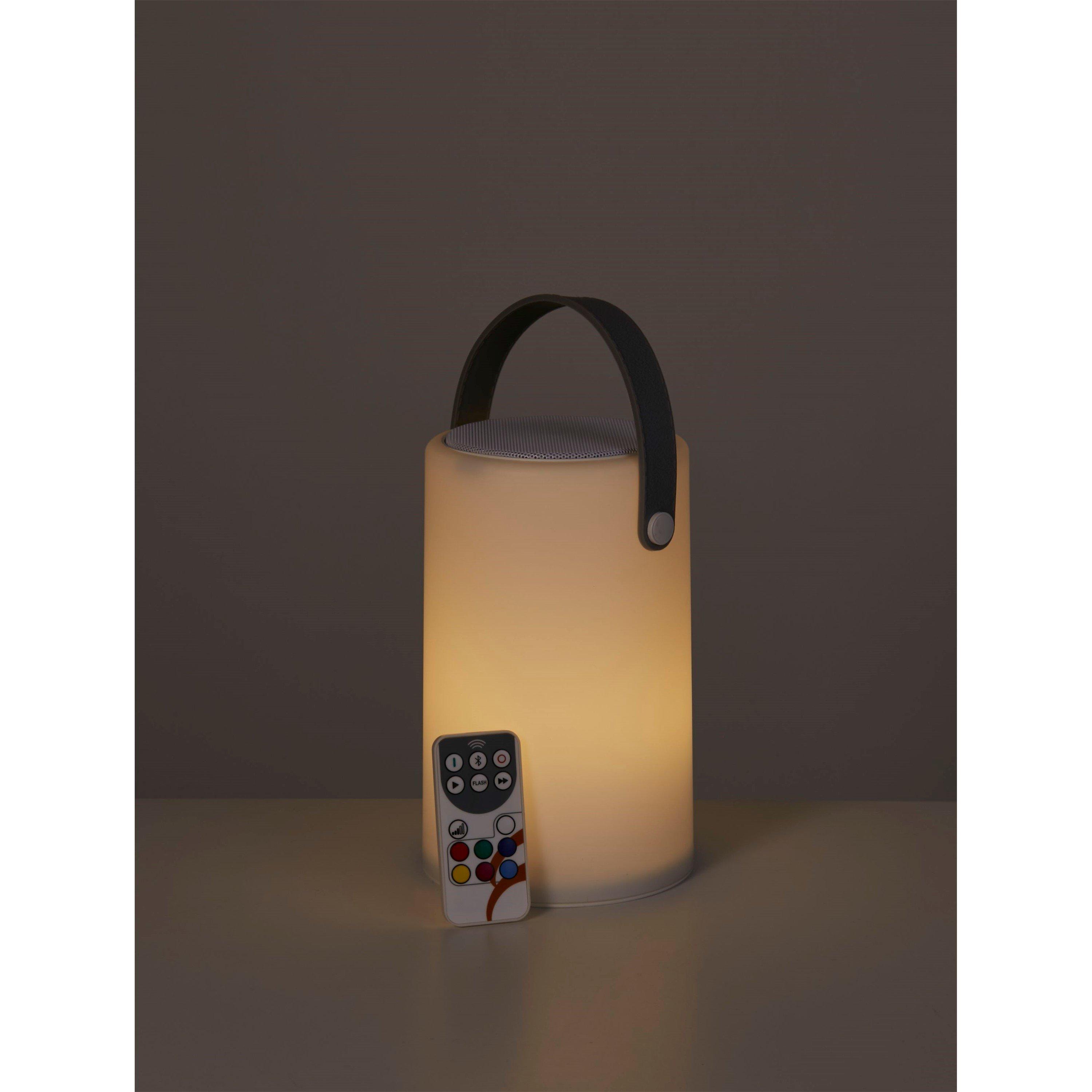 White And Grey - Lighting Collection - RECHARABLE LED TABLE LAMP WITH SPEAKER - 5