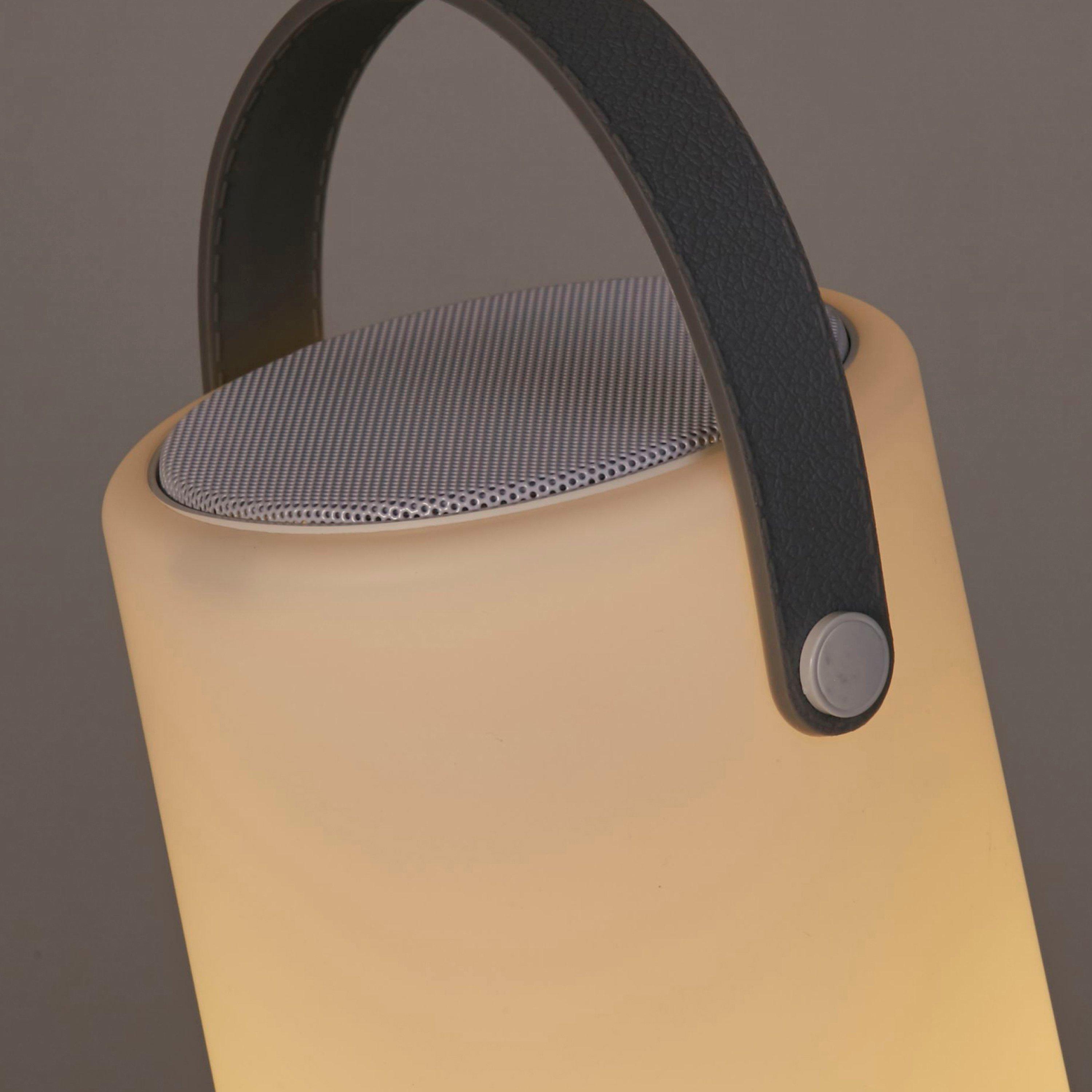 White And Grey - Lighting Collection - RECHARABLE LED TABLE LAMP WITH SPEAKER - 7