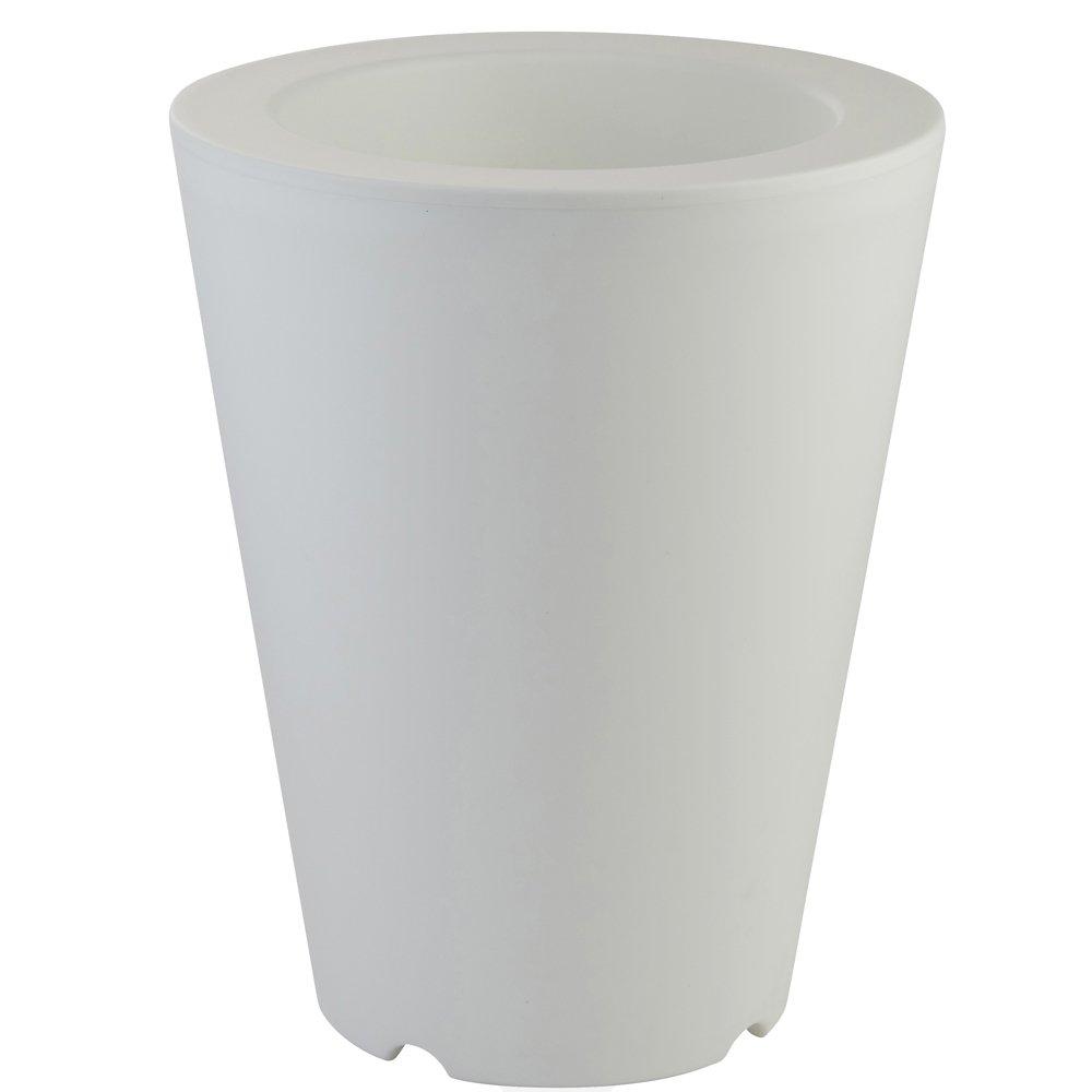White - Lighting Collection - SOLAR OUTDOOR LED FLOWER POT - 2