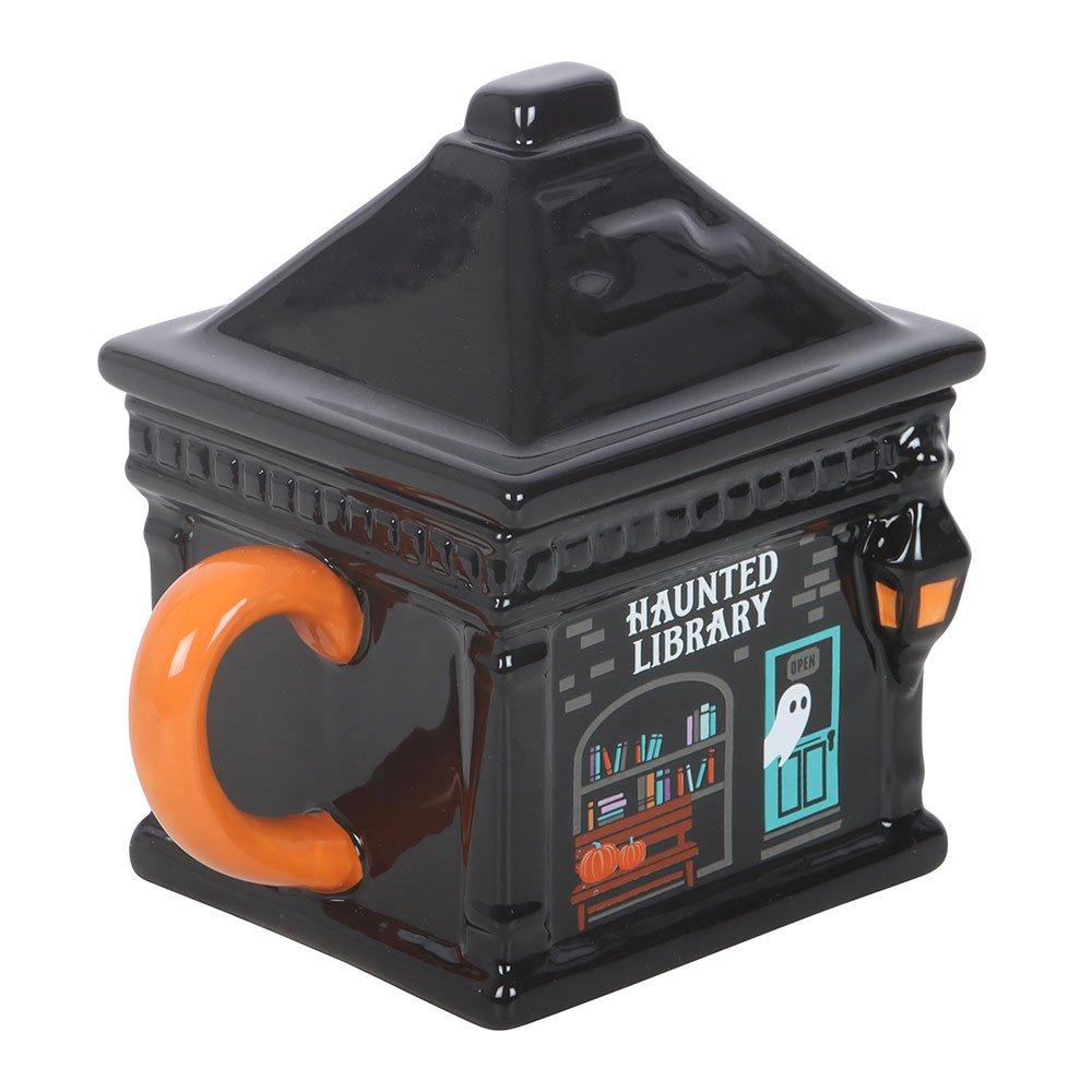 White - Something Different - Haunted Library Lidded Mug - 4