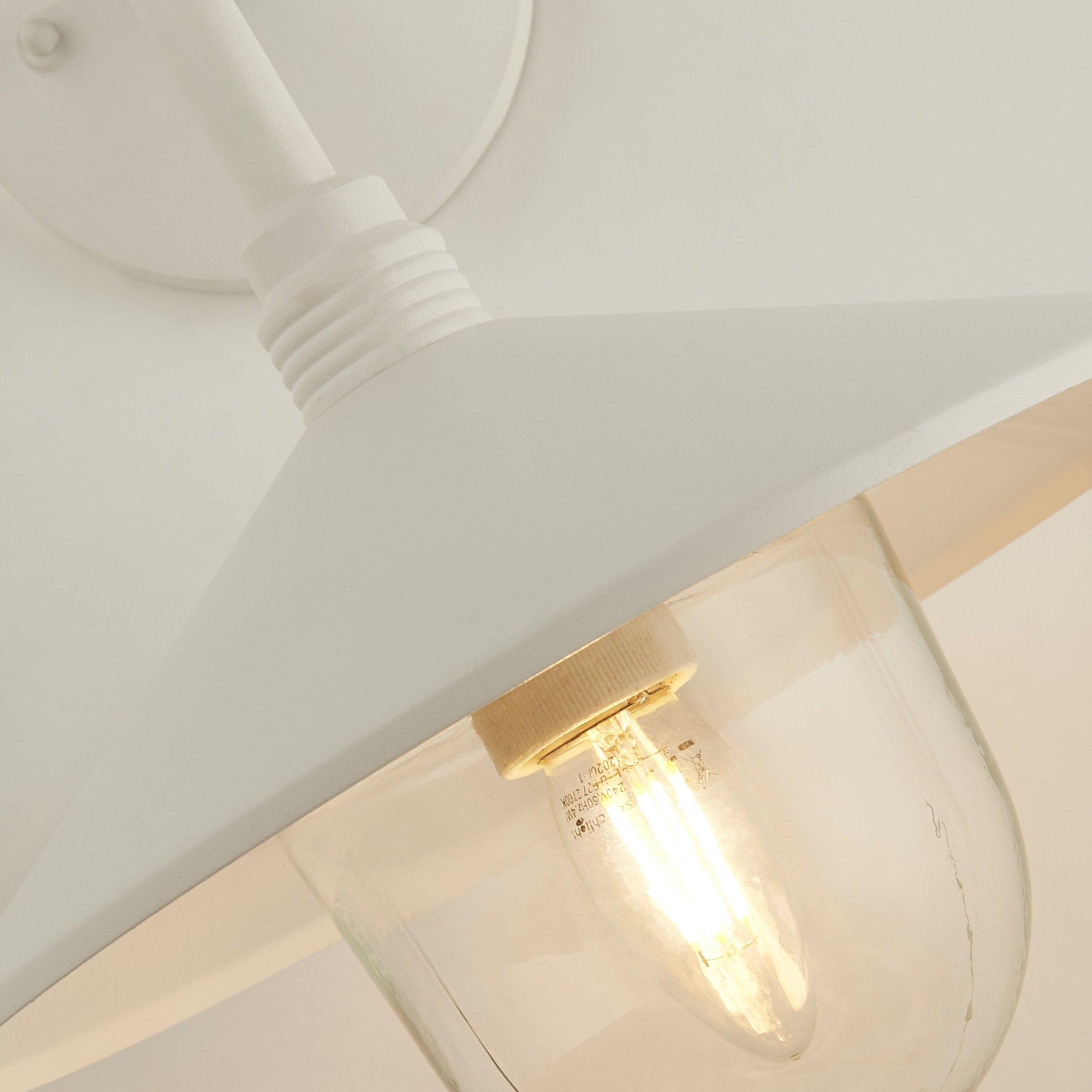 White Clear And - Lighting Collection - SIME - OUTDOOR WALL LIGHT WHITE - 4