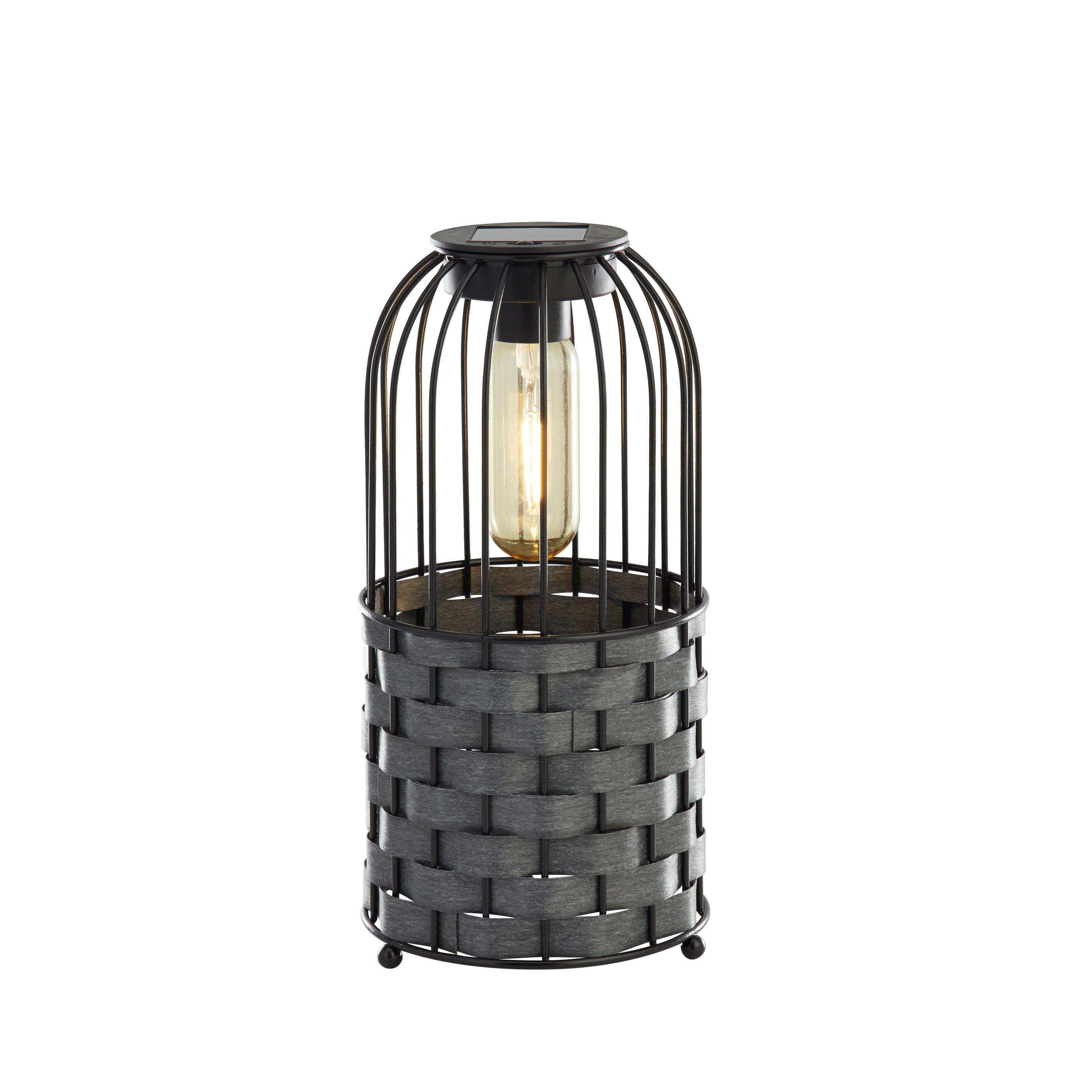 Black And Clear - Lighting Collection - SMALL RATTAN SOLAR LANTERN - 3