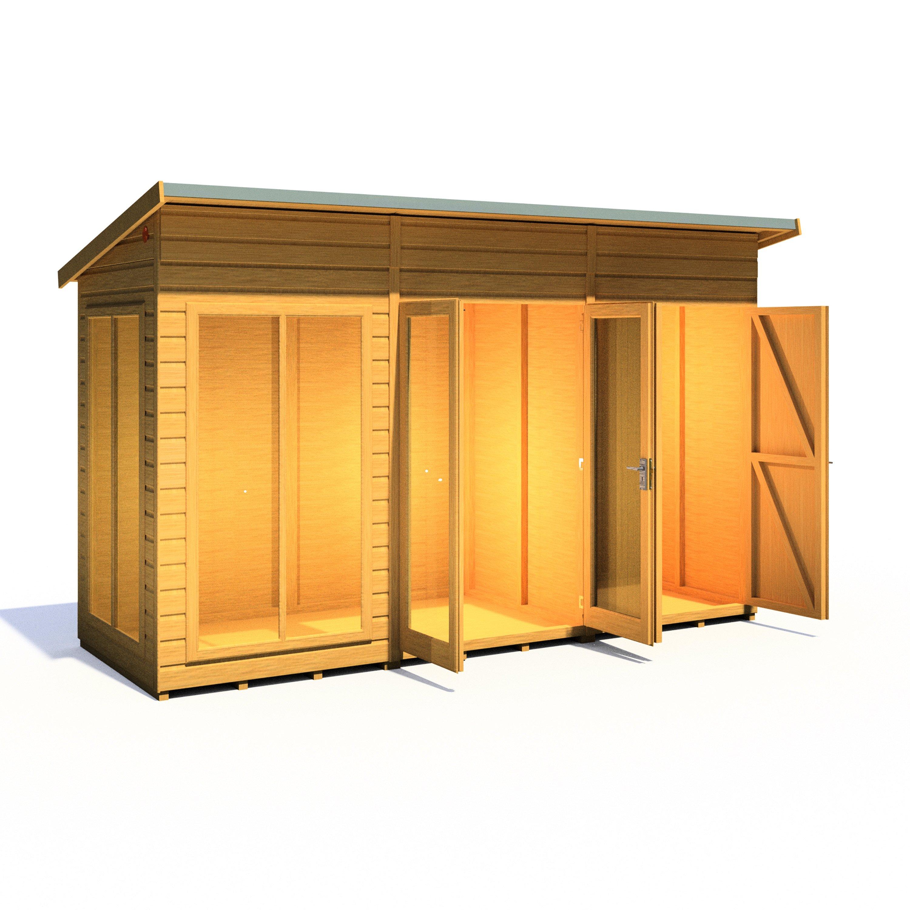 Wood - Shire - Lela 12x4 SummerHouse inc Storage - 2