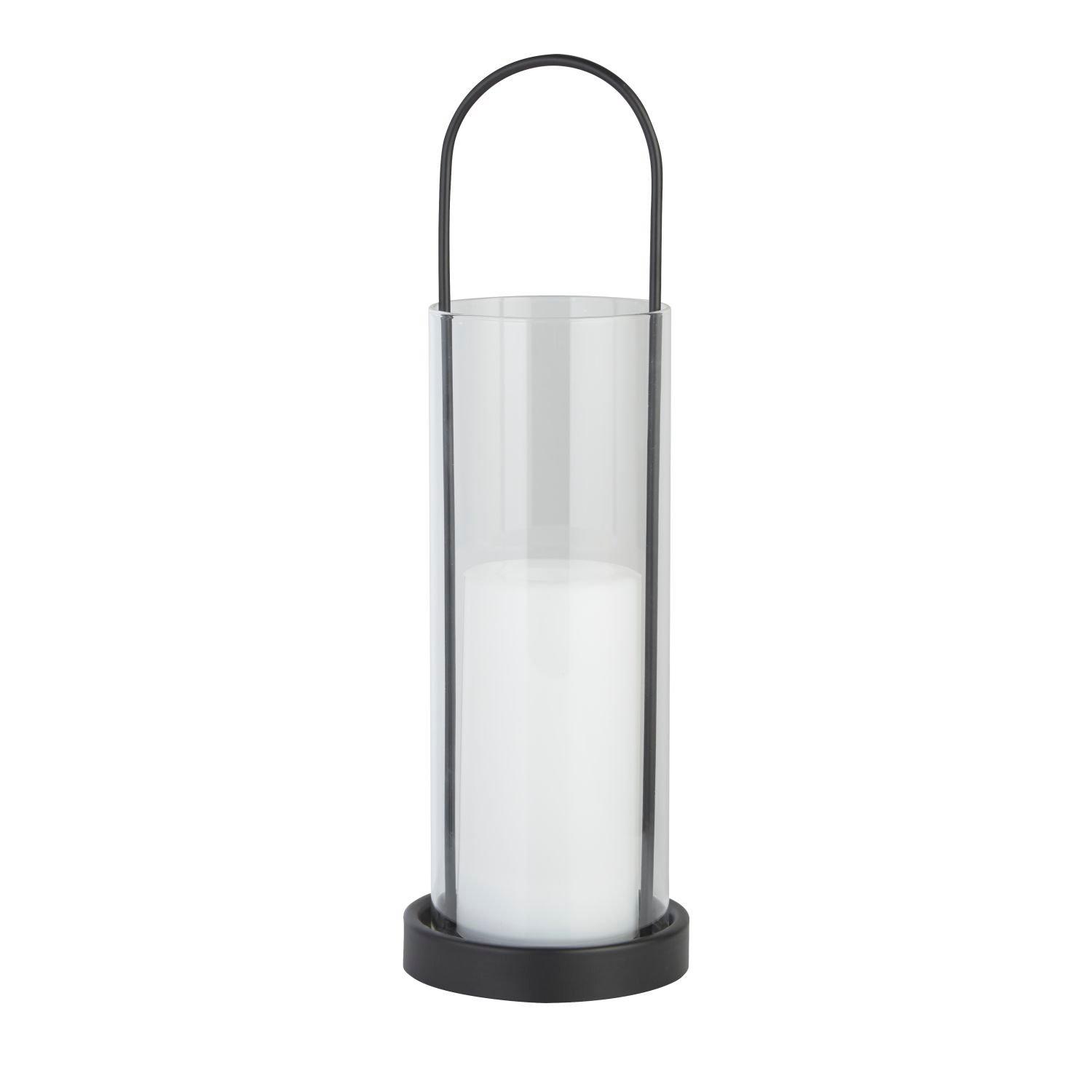 Black Clear And - Lighting Collection - OUTDOOR SOLAR GLASS LANTERN - 3