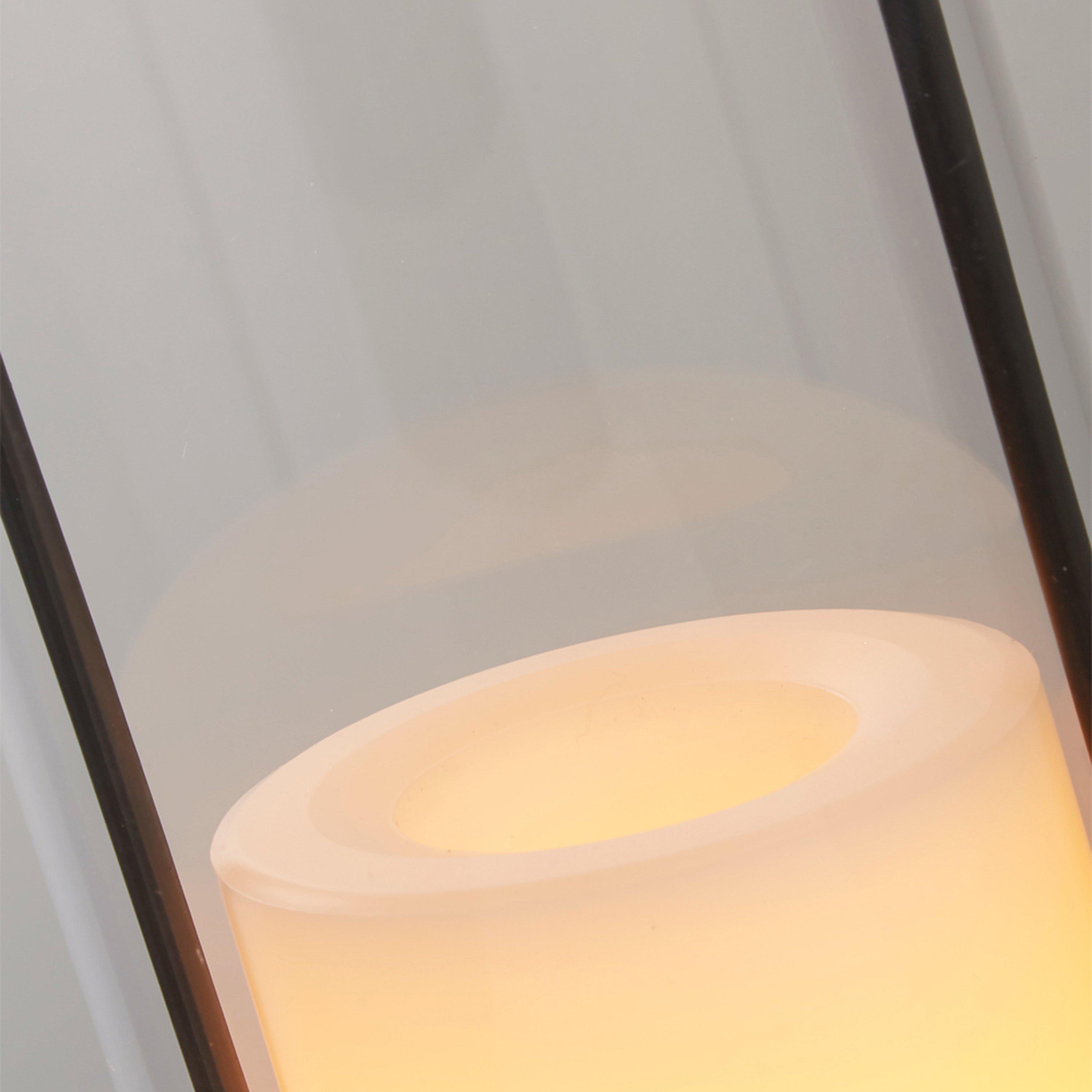 Black Clear And - Lighting Collection - OUTDOOR SOLAR GLASS LANTERN - 4