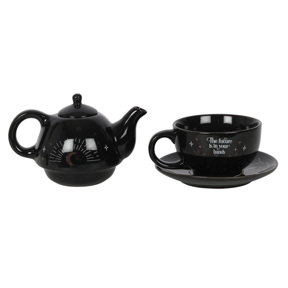 Black - Something Different - The Fortune Teller Tea For One Tea Set - 3