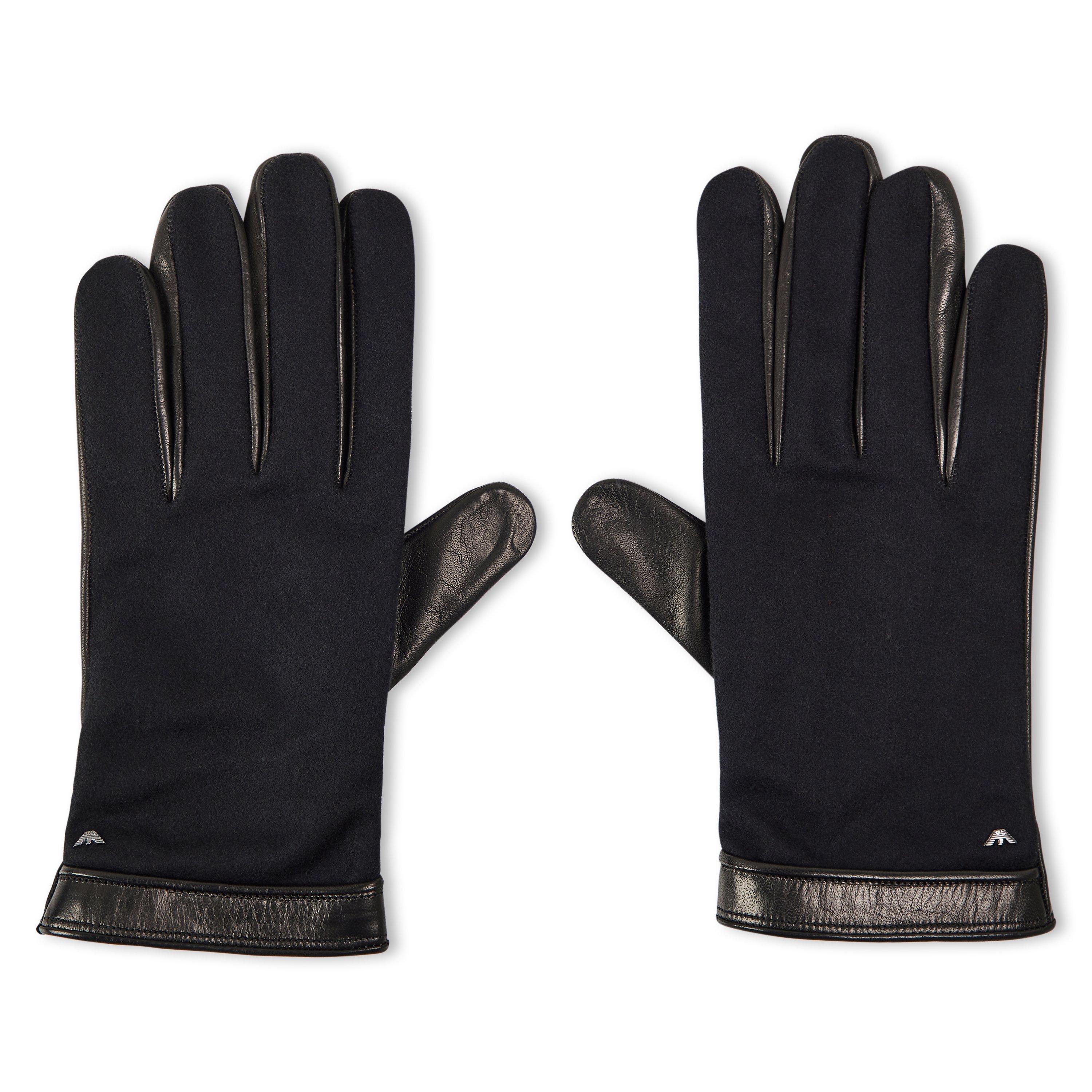 Black - Emporio Armani - Leather Gloves - 1