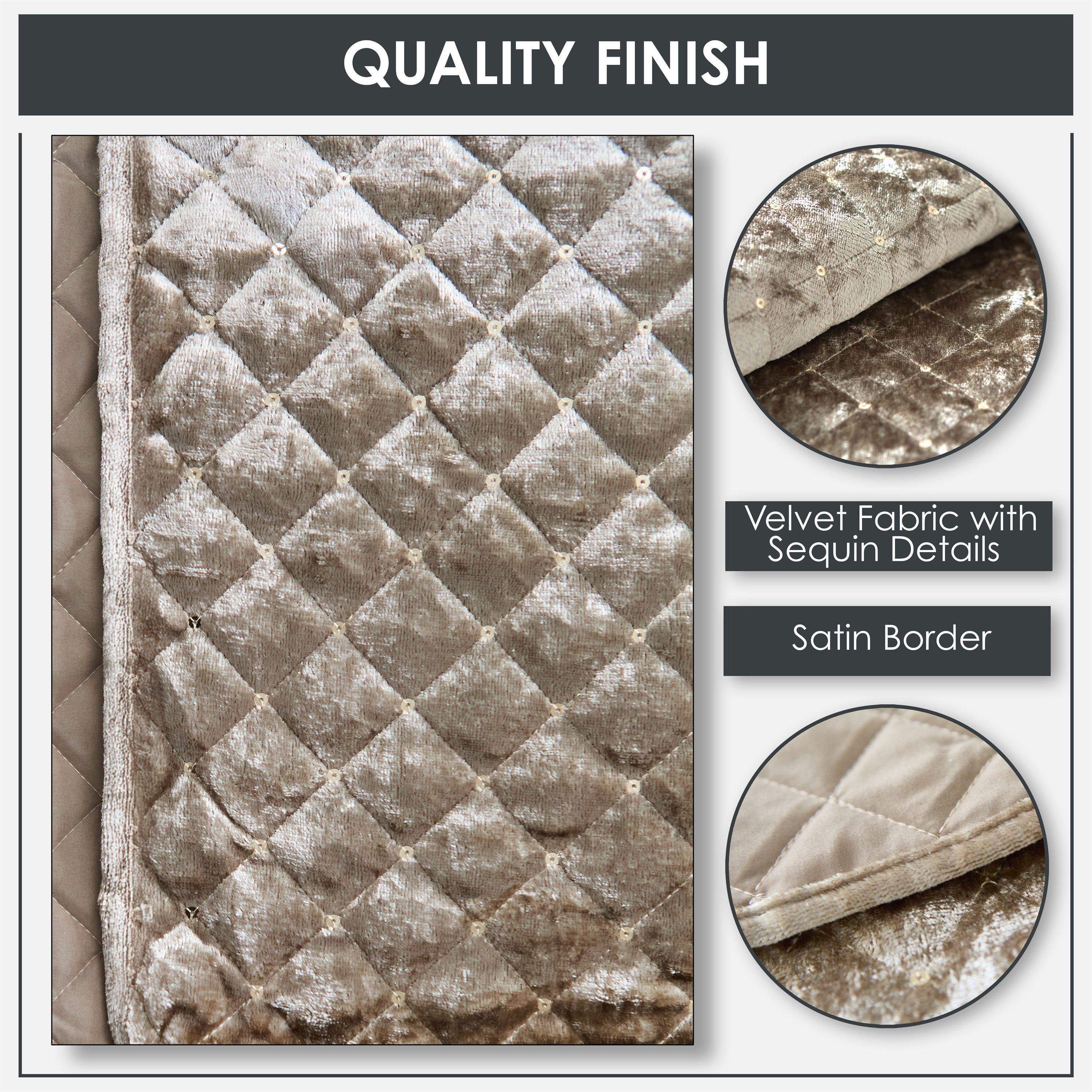 Mink Cream - Emma Barclay - Bedspread Set Velvet Quilted Glamour - 2