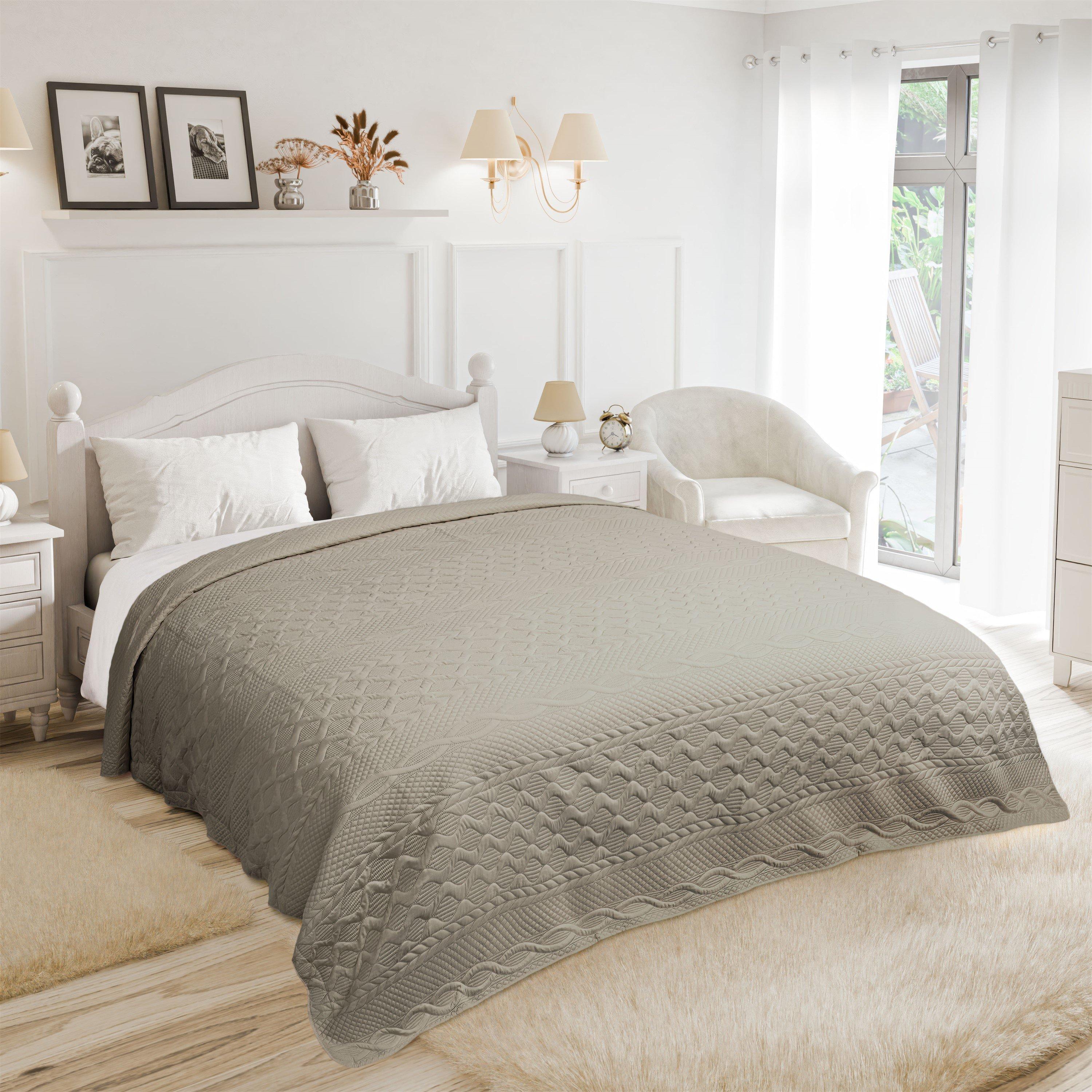 Stone Cream - Emma Barclay - Bedspread Quilted Aran - 1