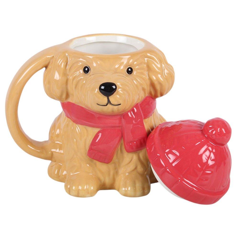 White - Something Different - Winter Puppy Lidded Mug - 3