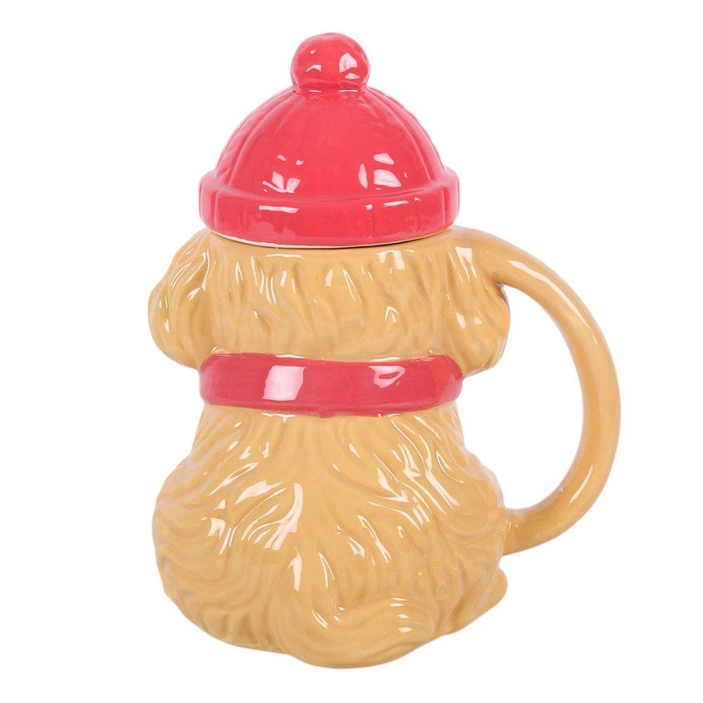 White - Something Different - Winter Puppy Lidded Mug - 4