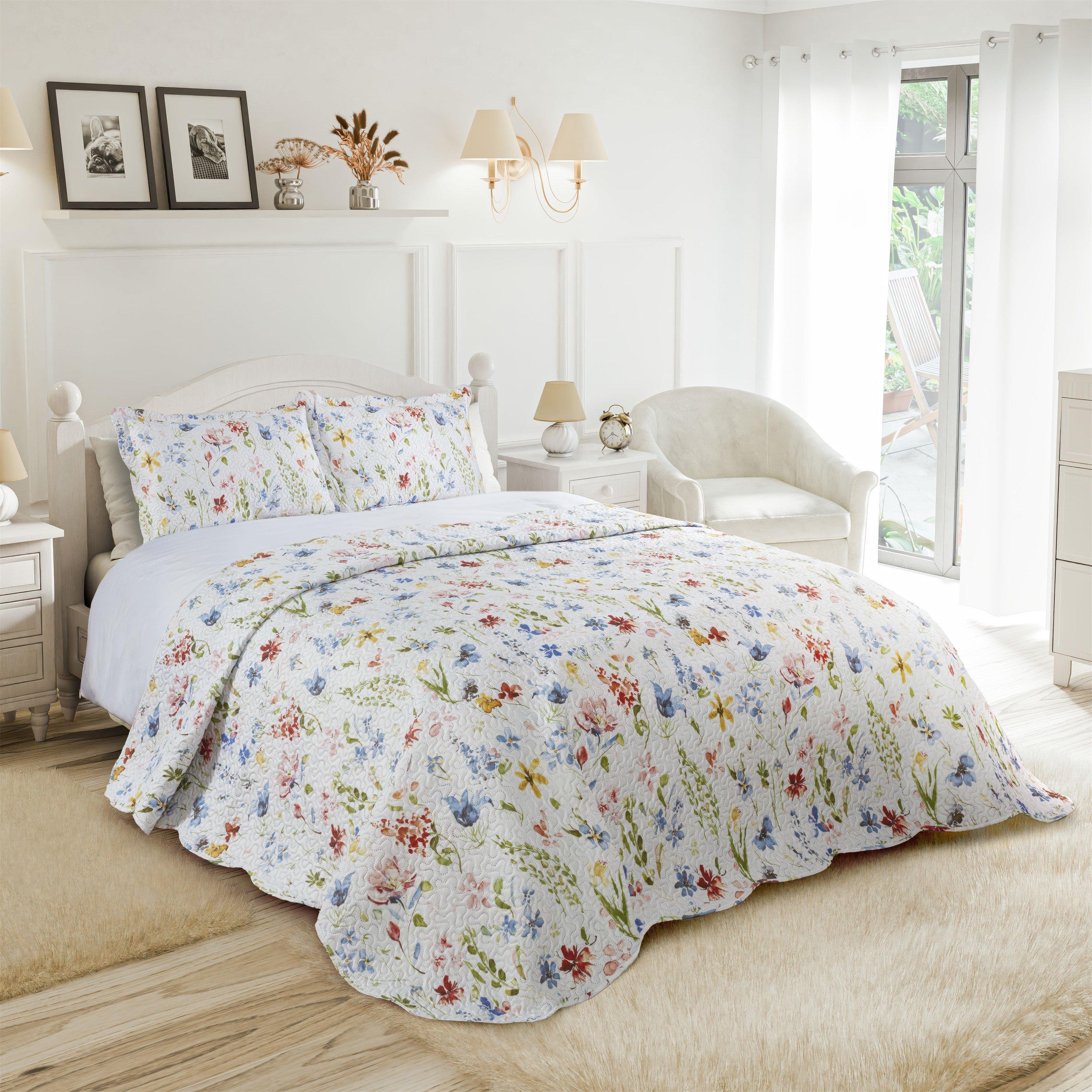 Multi - Emma Barclay - Bedspread Set Patchwork Quilted Meadow - 1