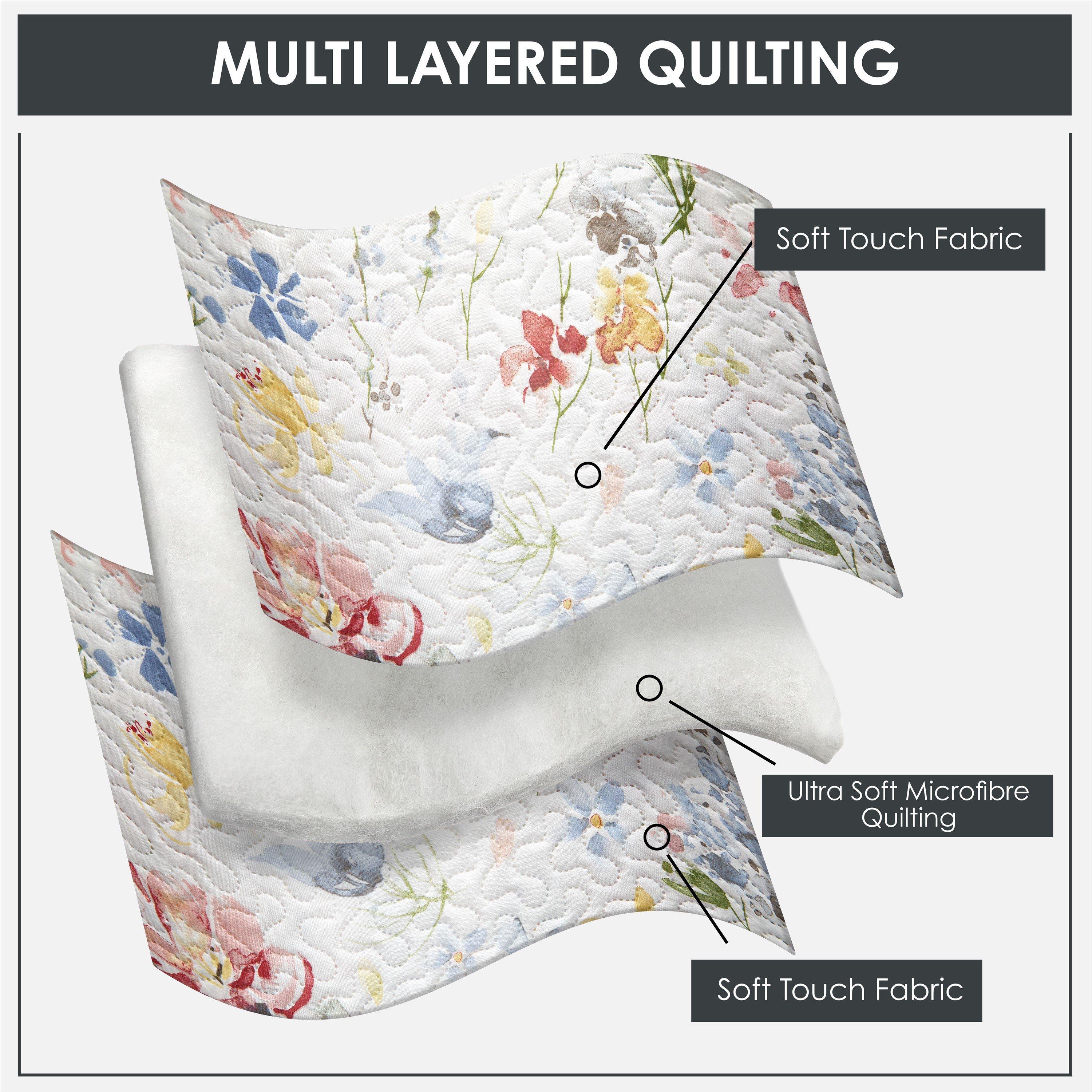 Multi - Emma Barclay - Bedspread Set Patchwork Quilted Meadow - 3