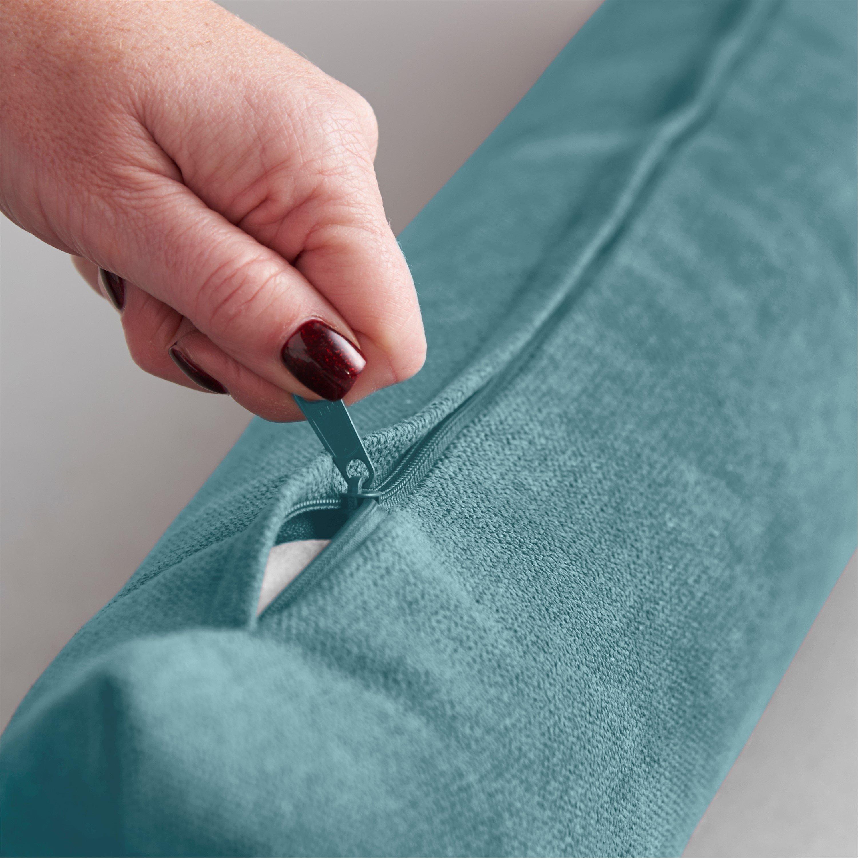 Teal - Alan Symonds - Velvet Chenille Draught Excluder - 2