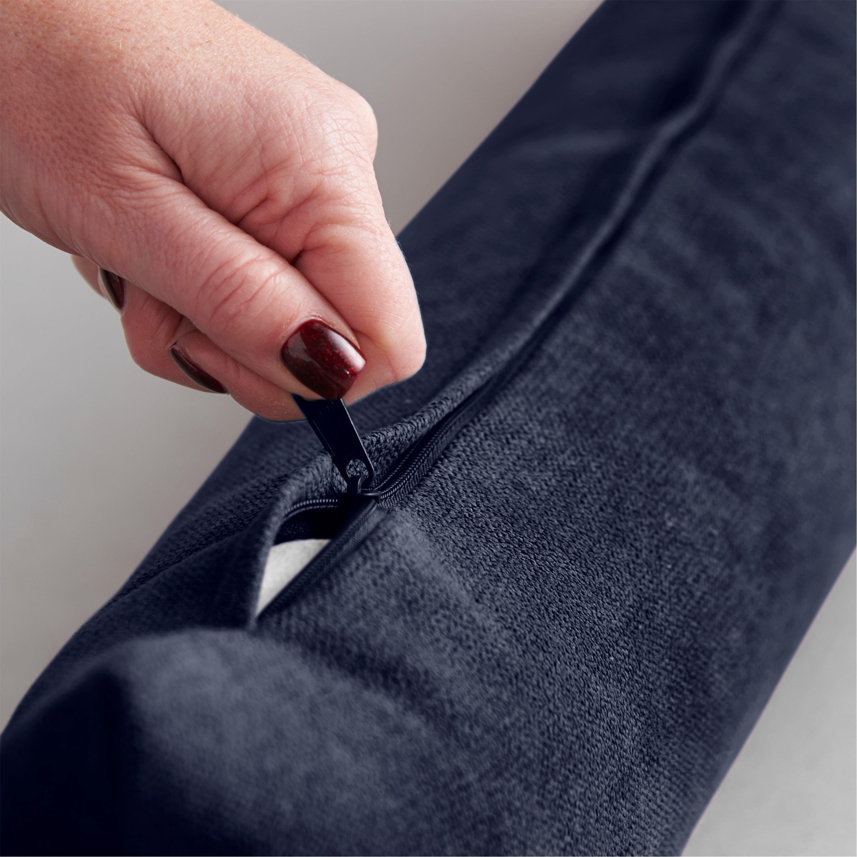 Navy - Alan Symonds - Velvet Chenille Draught Excluder - 2