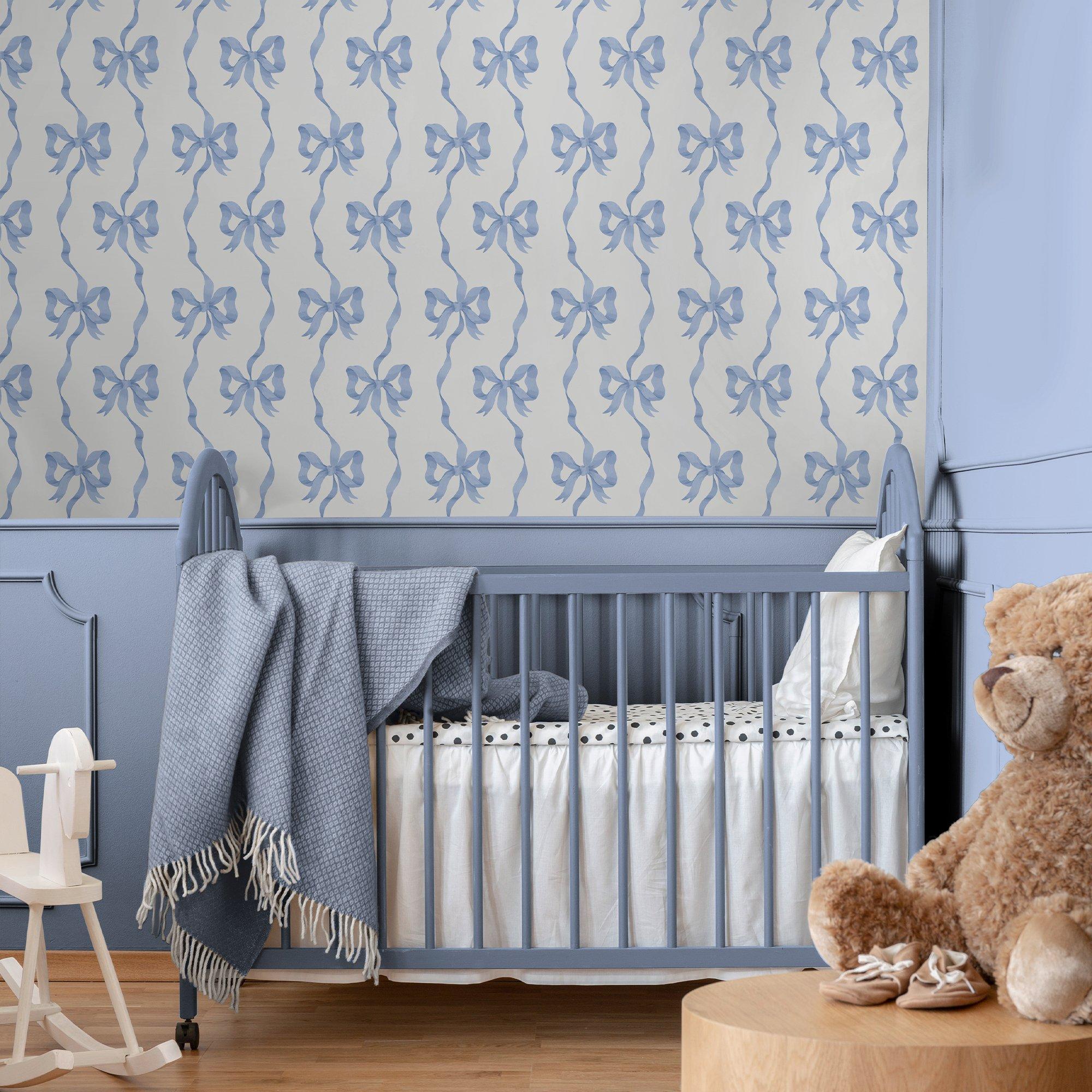 Blue - Cath Kidston - Cath Kidston Ribbon Bow Blue Wallpaper - 2