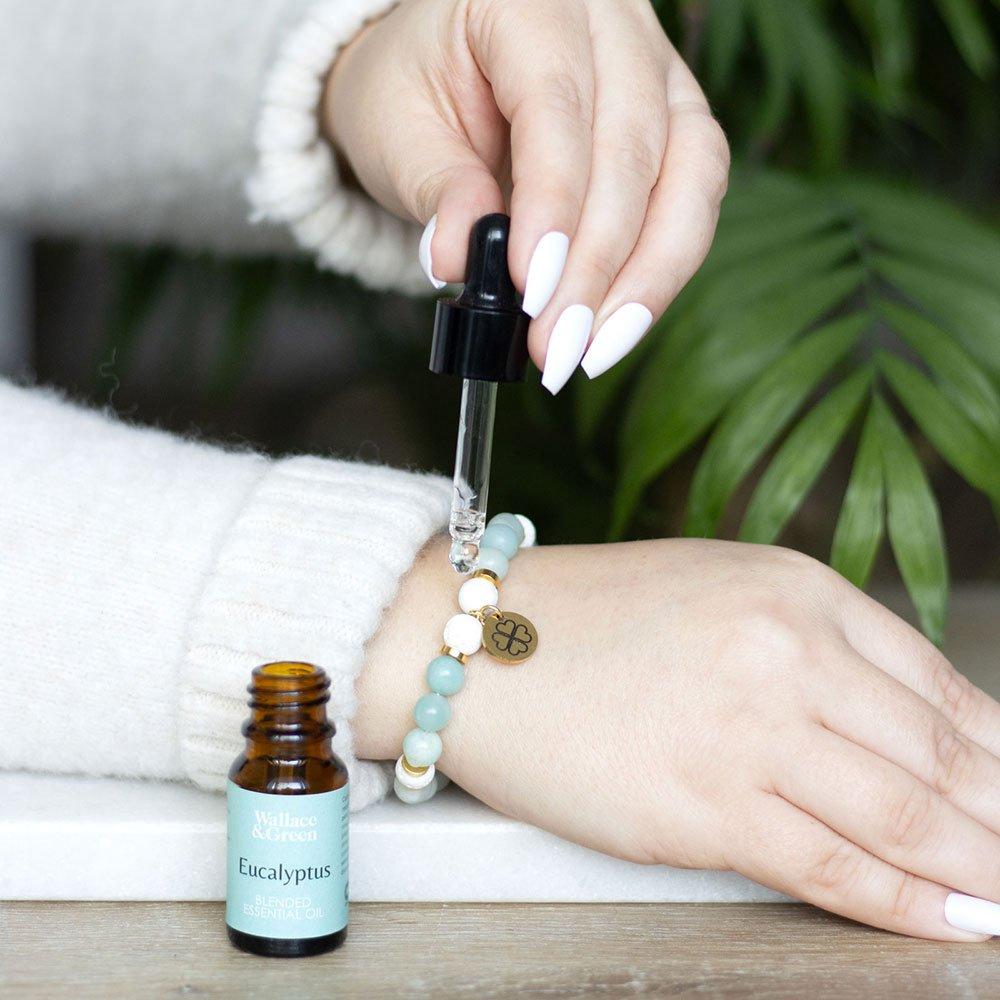 Blue - Something Different - Abundance Amazonite Crystal Essential Oil Bracelet - 3