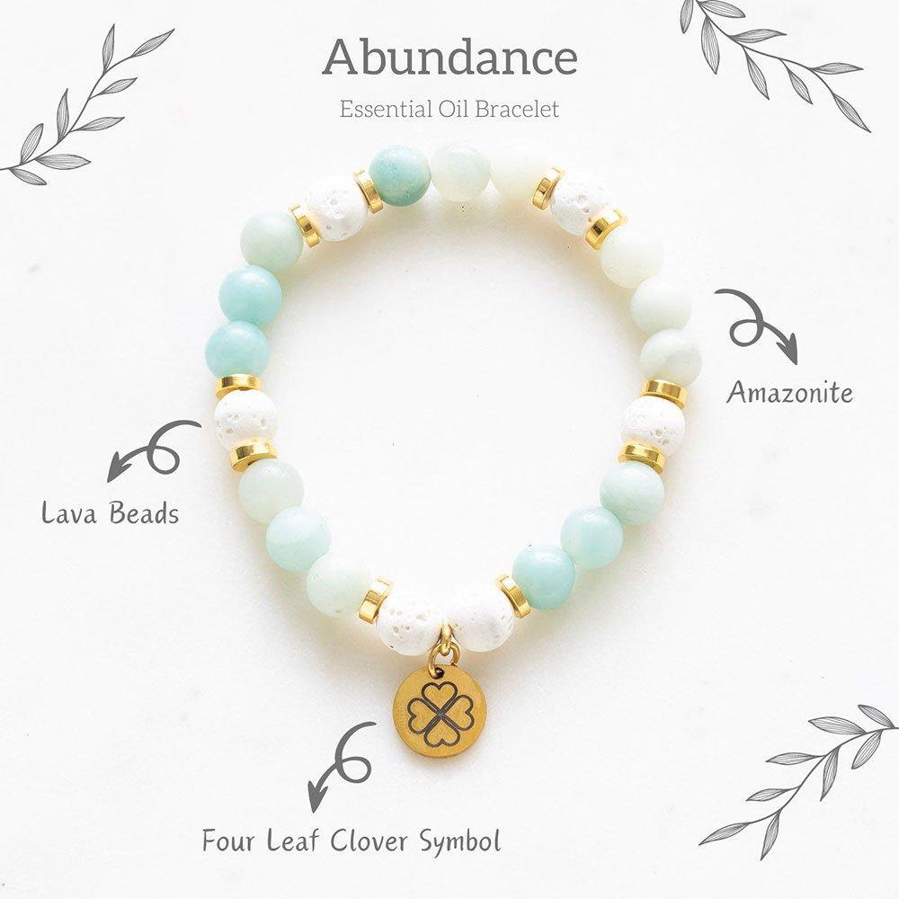 Blue - Something Different - Abundance Amazonite Crystal Essential Oil Bracelet - 7