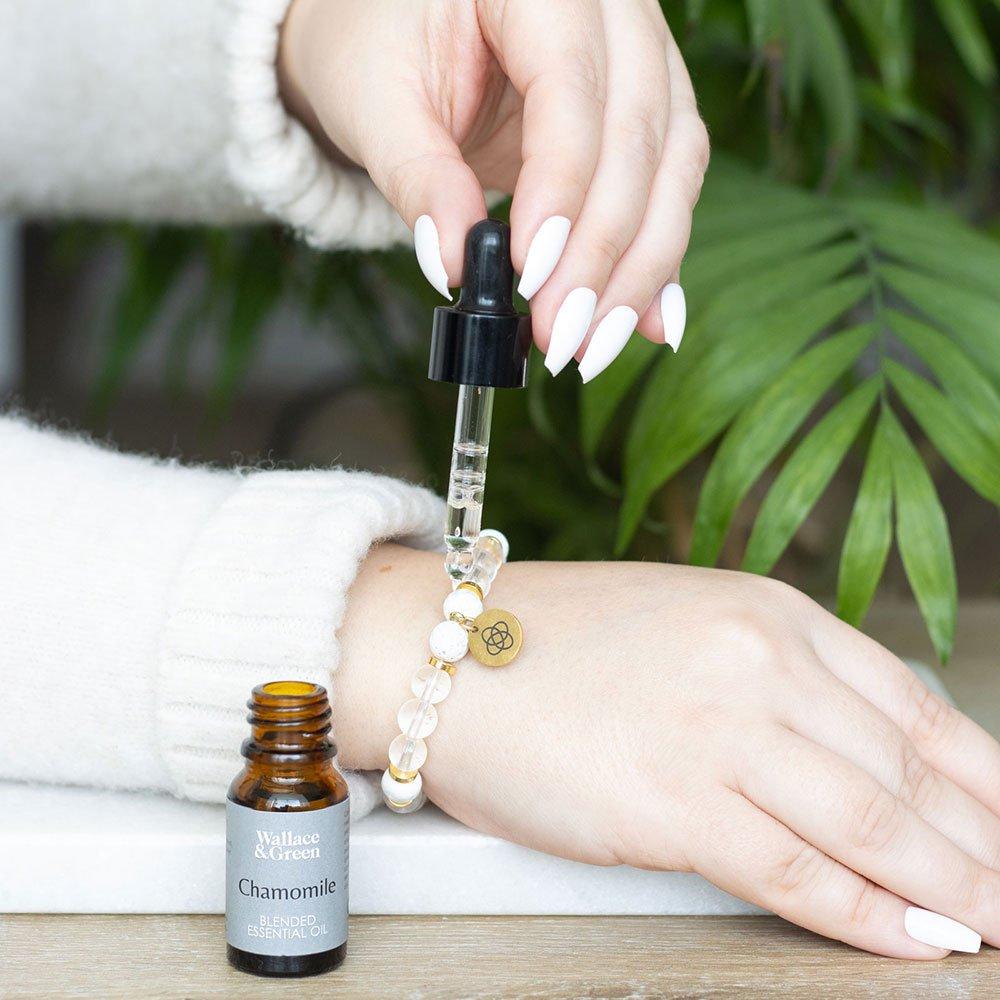 White - Something Different - Friendship Clear Quartz Essential Oil Bracelet - 3