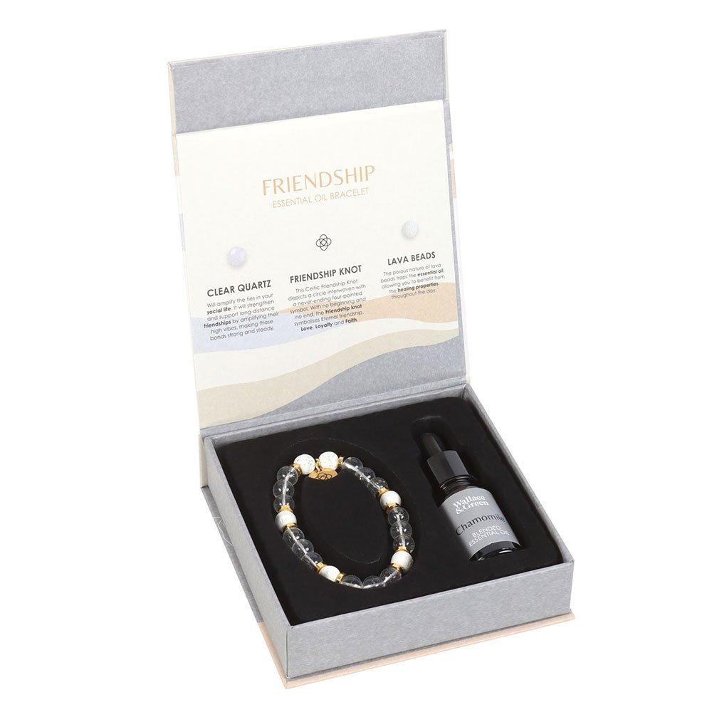 White - Something Different - Friendship Clear Quartz Essential Oil Bracelet - 6