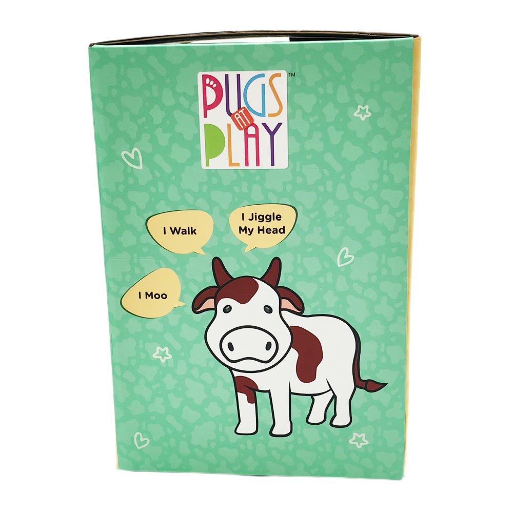 Multi - Pugs at Play - Luna Interactive Walking Cow Plush Toy - 1
