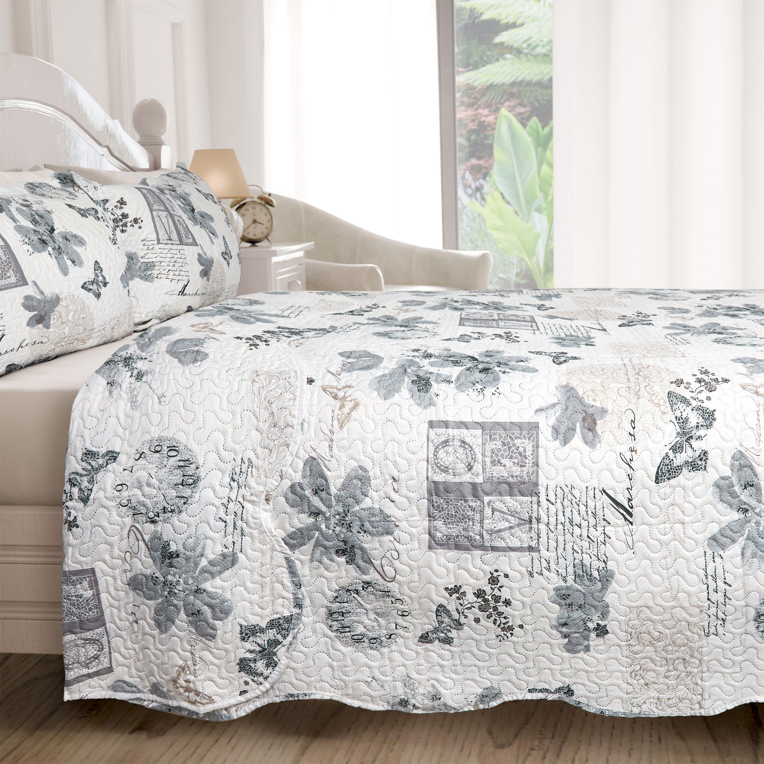 Silver - Emma Barclay - Bedspread Set Patchwork Quilted Wordsworth - 3
