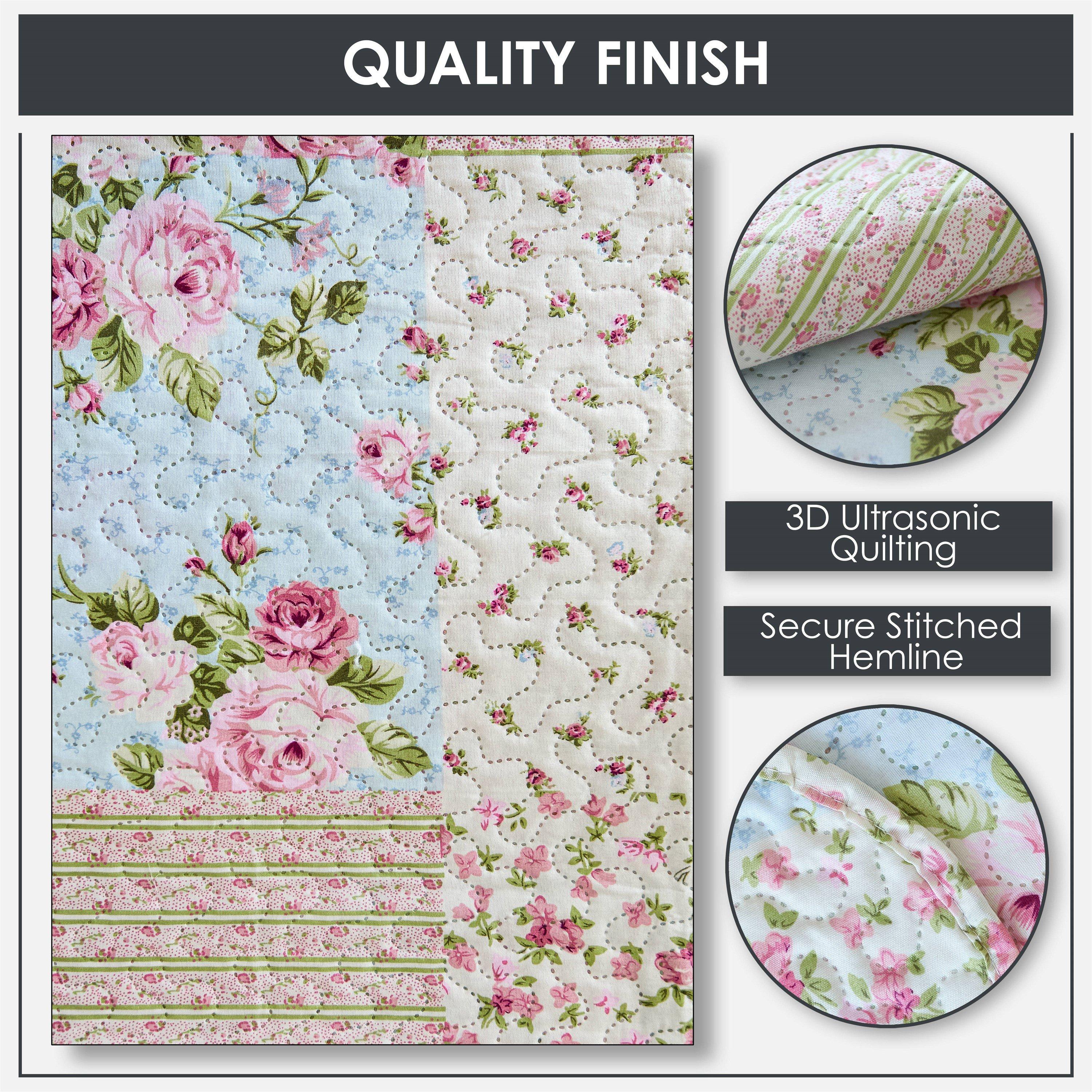 Pink - Emma Barclay - Bedspread Set Patchwork Quilted Meadowbrook - 2